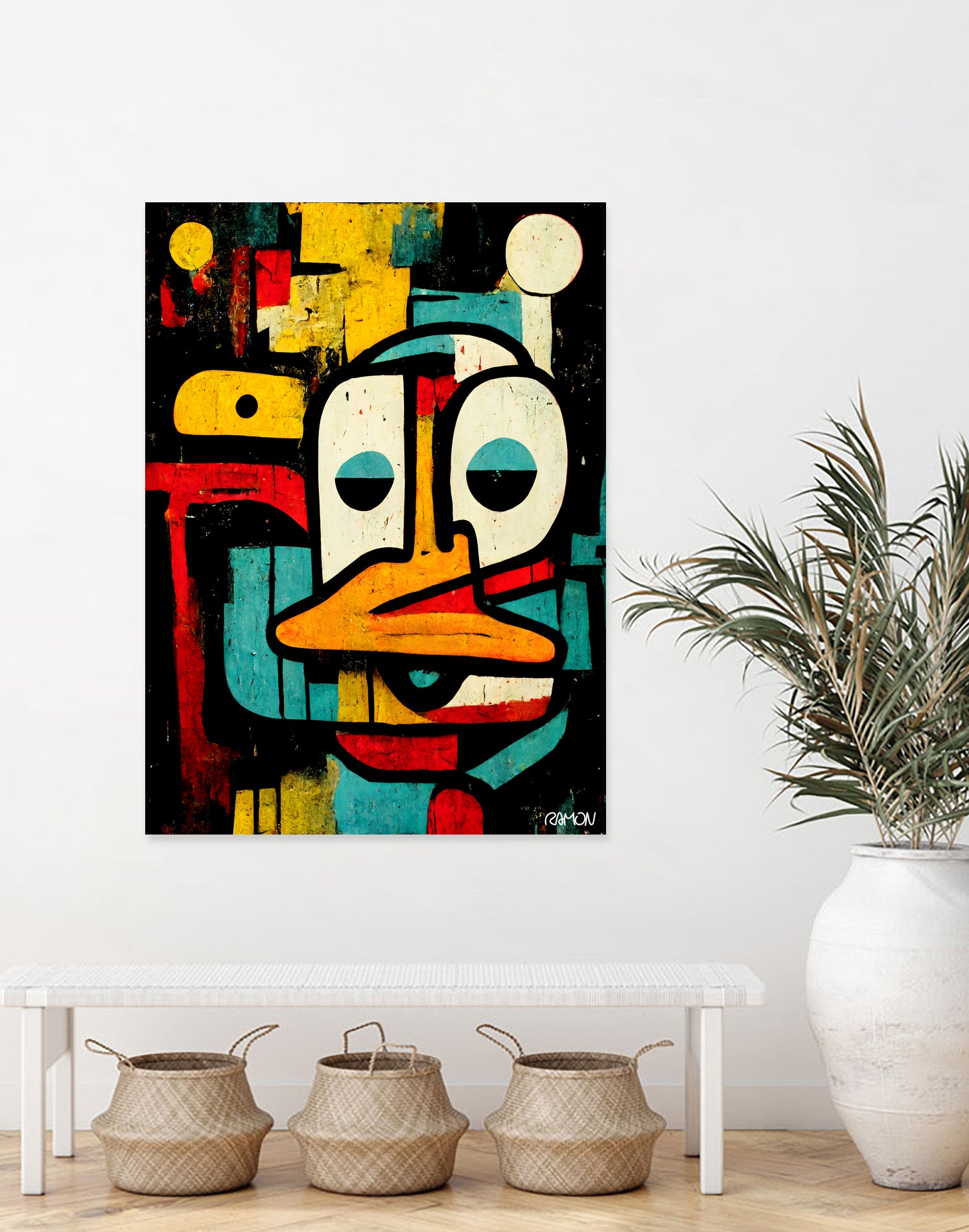 Alfred The Duck by Ramon Souza on GIANT ART - black digital painting