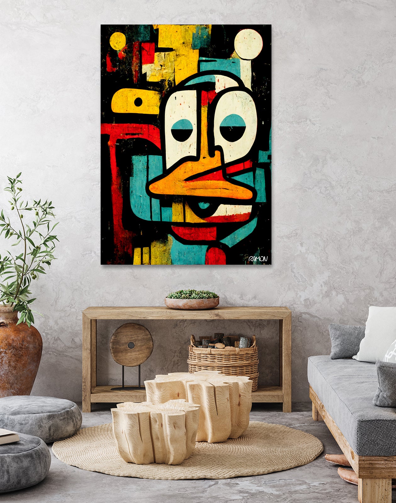Alfred The Duck by Ramon Souza on GIANT ART - black digital painting
