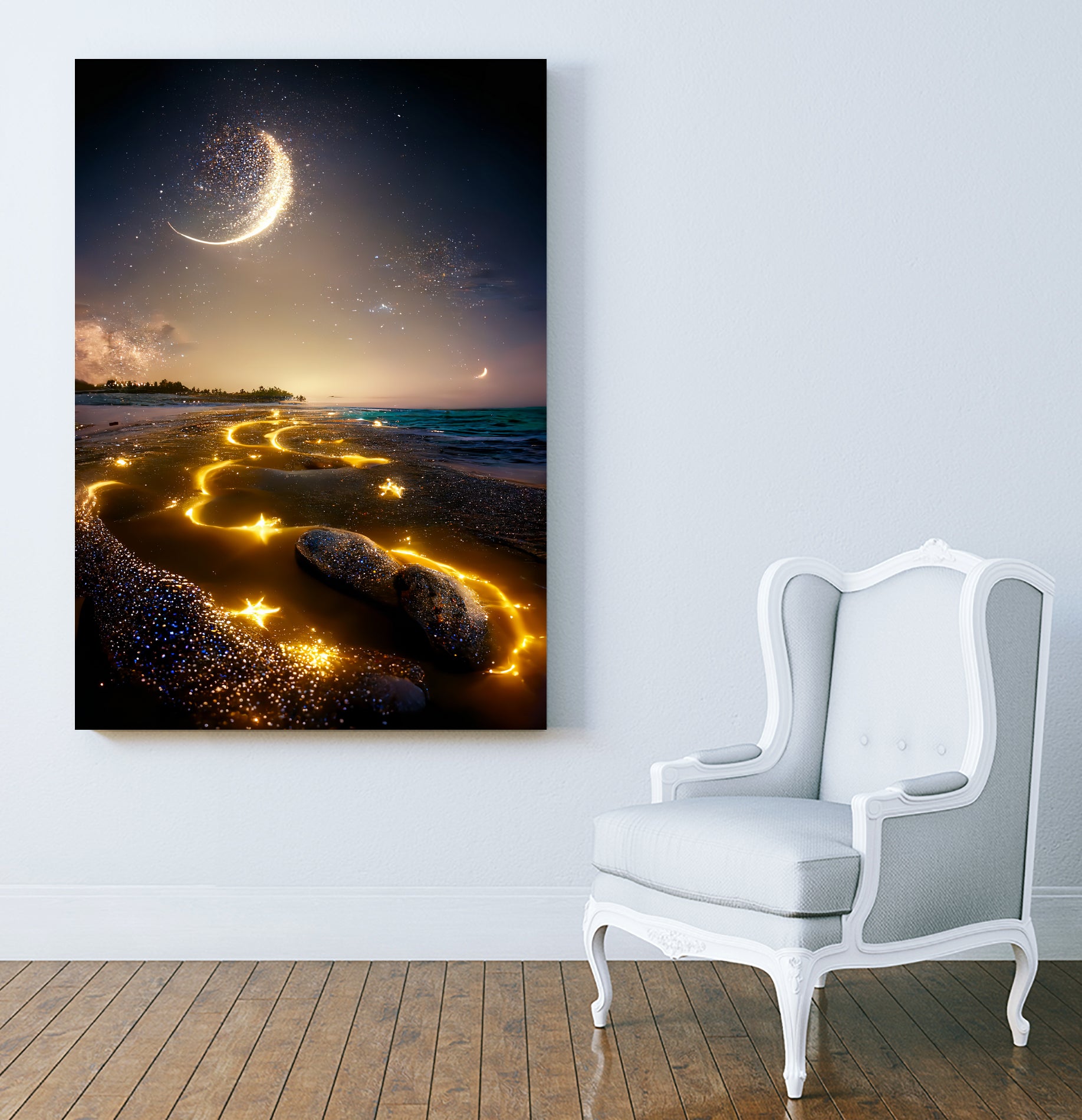 stars in the sea by Haris Kavalla on GIANT ART - yellow digital painting