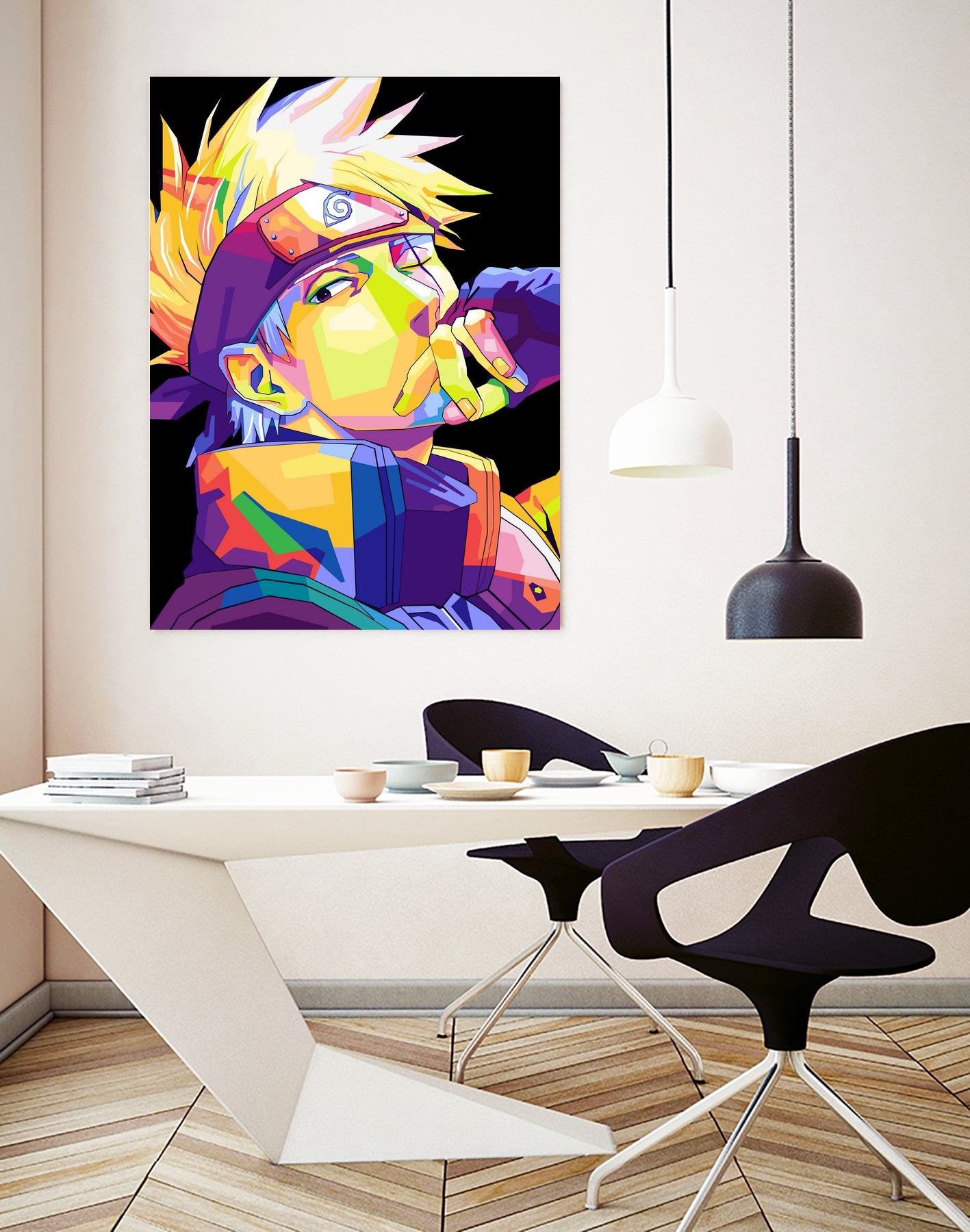 hatake kakashi wpap pop art by trends shop on GIANT ART - black character design