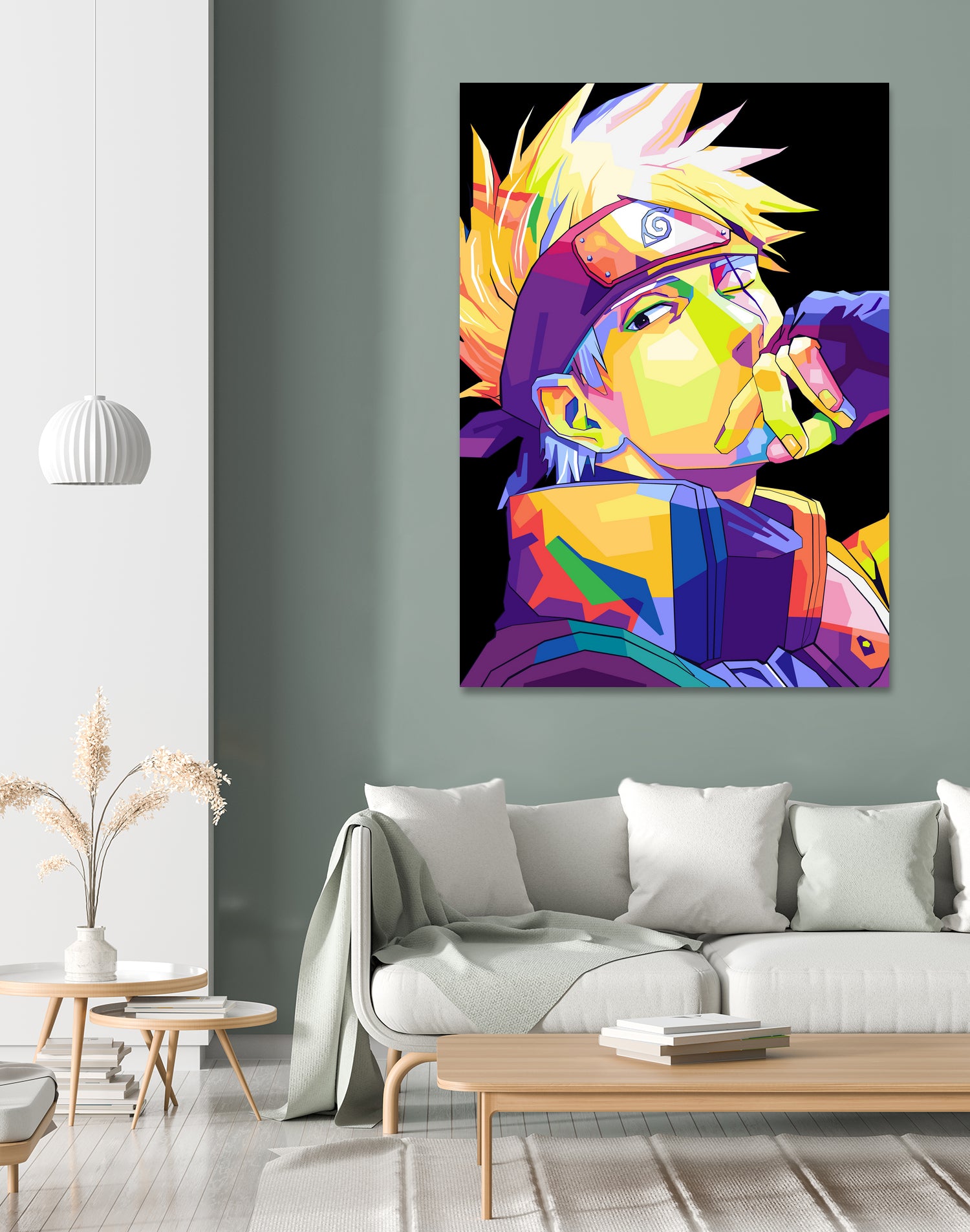 hatake kakashi wpap pop art by trends shop on GIANT ART - black character design