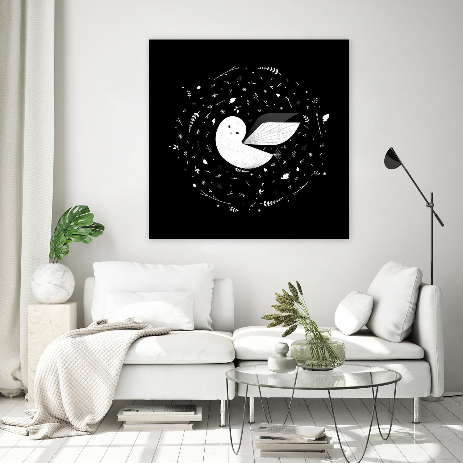 White Owl by Medina Krluch on GIANT ART - white vector illustration