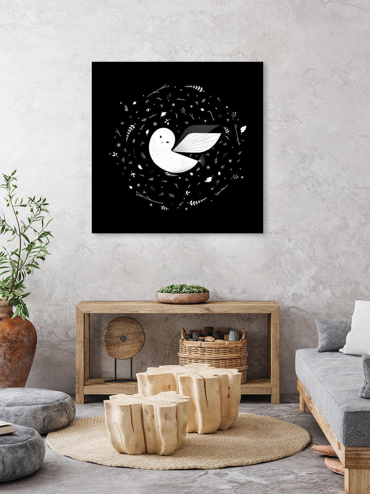 White Owl by Medina Krluch on GIANT ART - white vector illustration