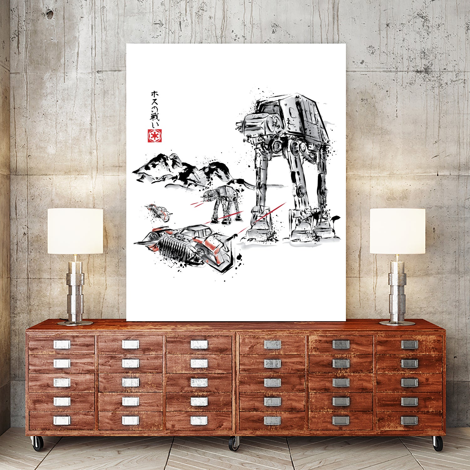 Battle in the Snow sumi-e by Antonio Camarena on GIANT ART - white digital painting