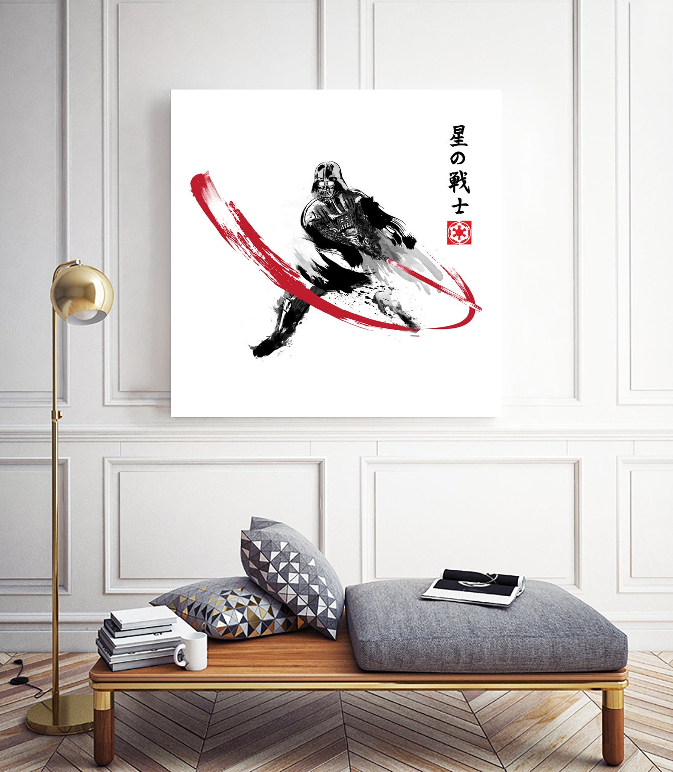 Star Warrior Sumi-e by Antonio Camarena on GIANT ART - white digital painting