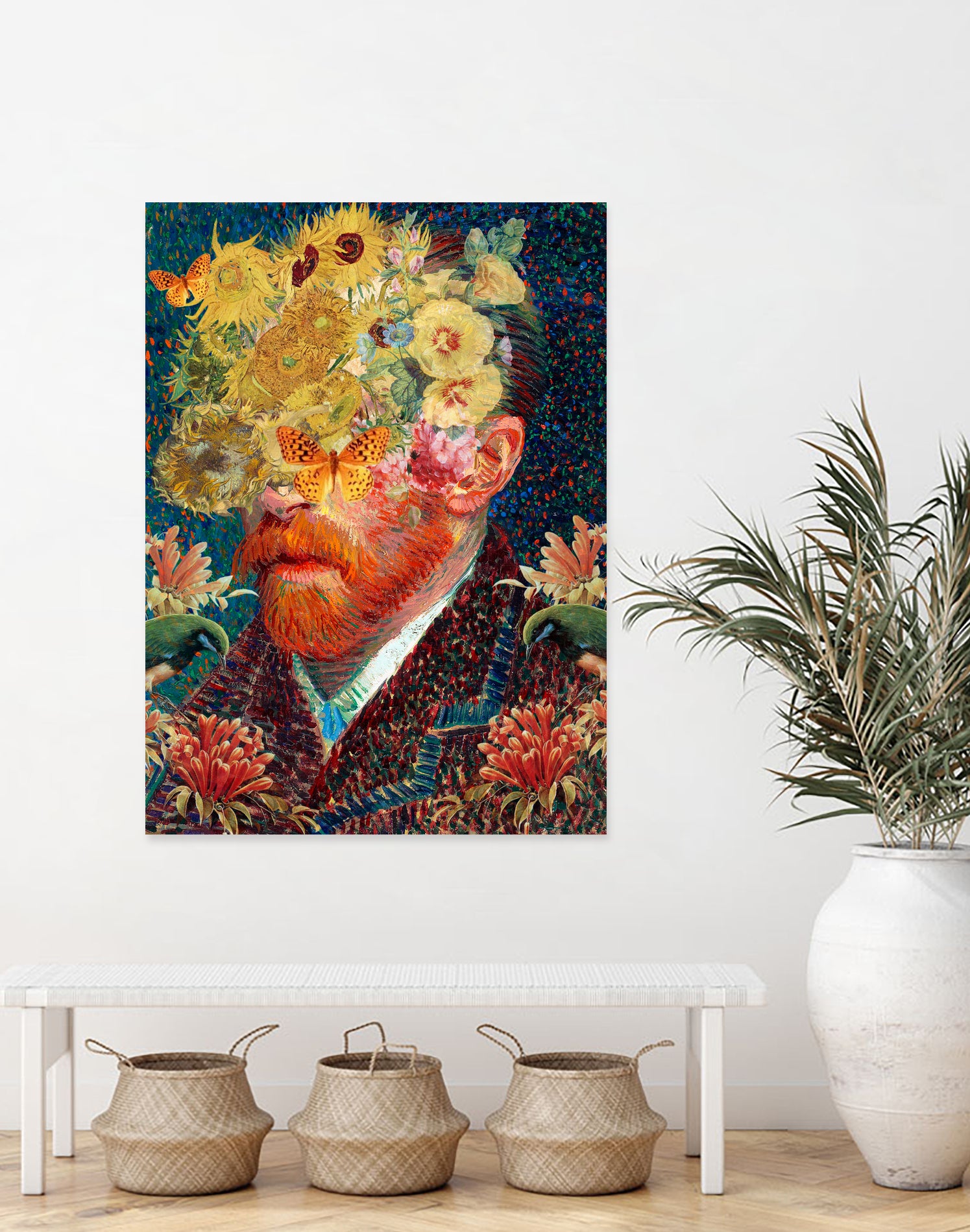 van Gogh floral by edson ramos on GIANT ART - blue photo manipulation