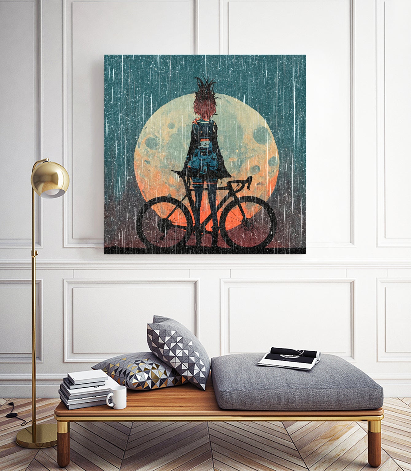 MTB Downhill and Wild Riders by Ilya Danilov on GIANT ART - gray digital painting