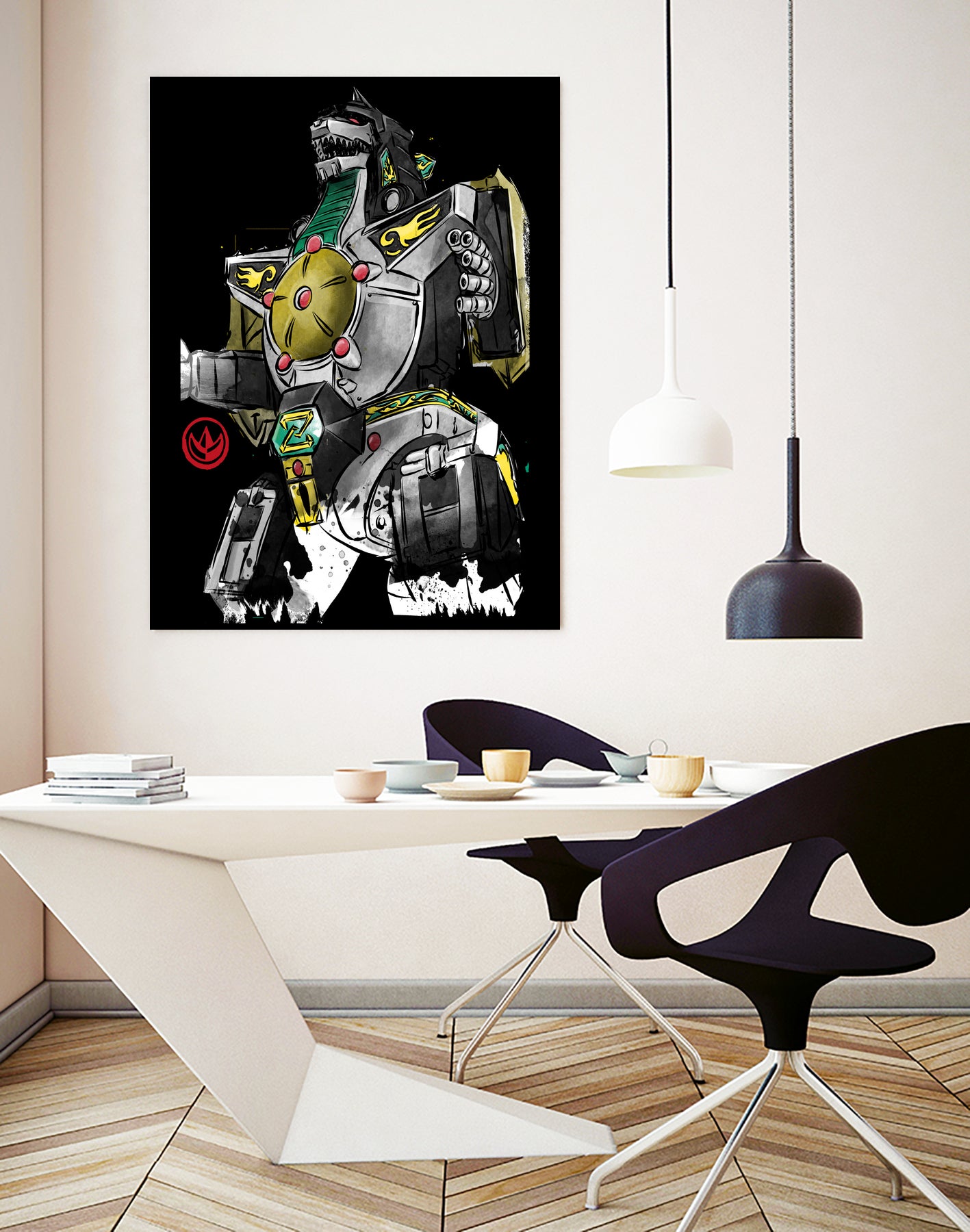Dragonzord watercolor by Antonio Camarena on GIANT ART - white digital painting