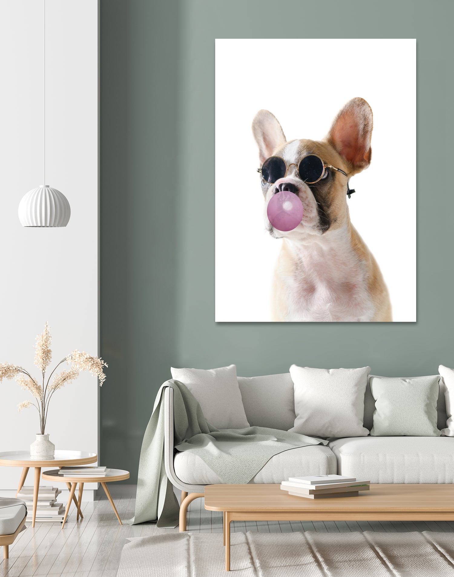 Dog With Bubble Gum by miguel angel romero franco on GIANT ART - pink photo manipulation