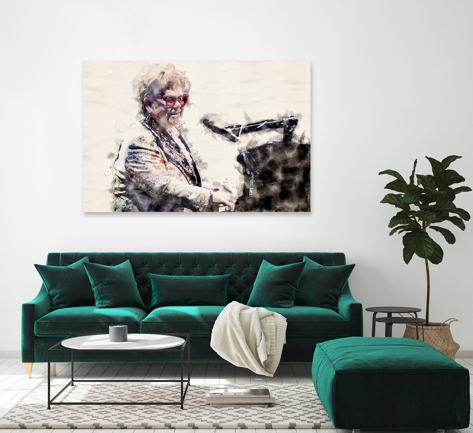 Elton john by miguel angel romero franco on GIANT ART - gray photo manipulation