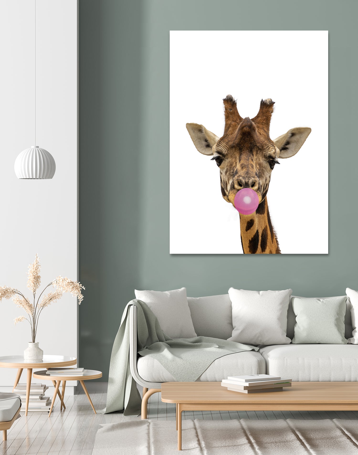 giraffe with bubble gum by miguel angel romero franco on GIANT ART - yellow photo manipulation