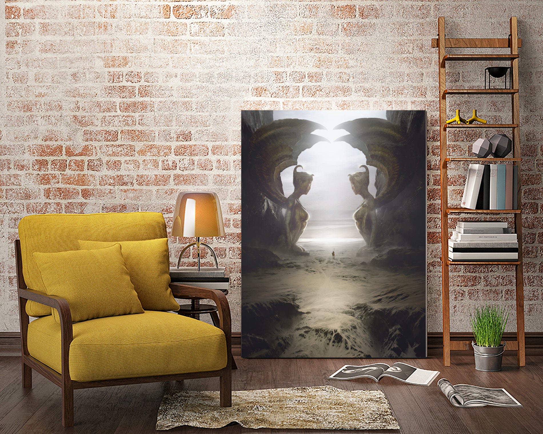 The two sphinxes by Tierno Beauregard on GIANT ART - brown mixed media