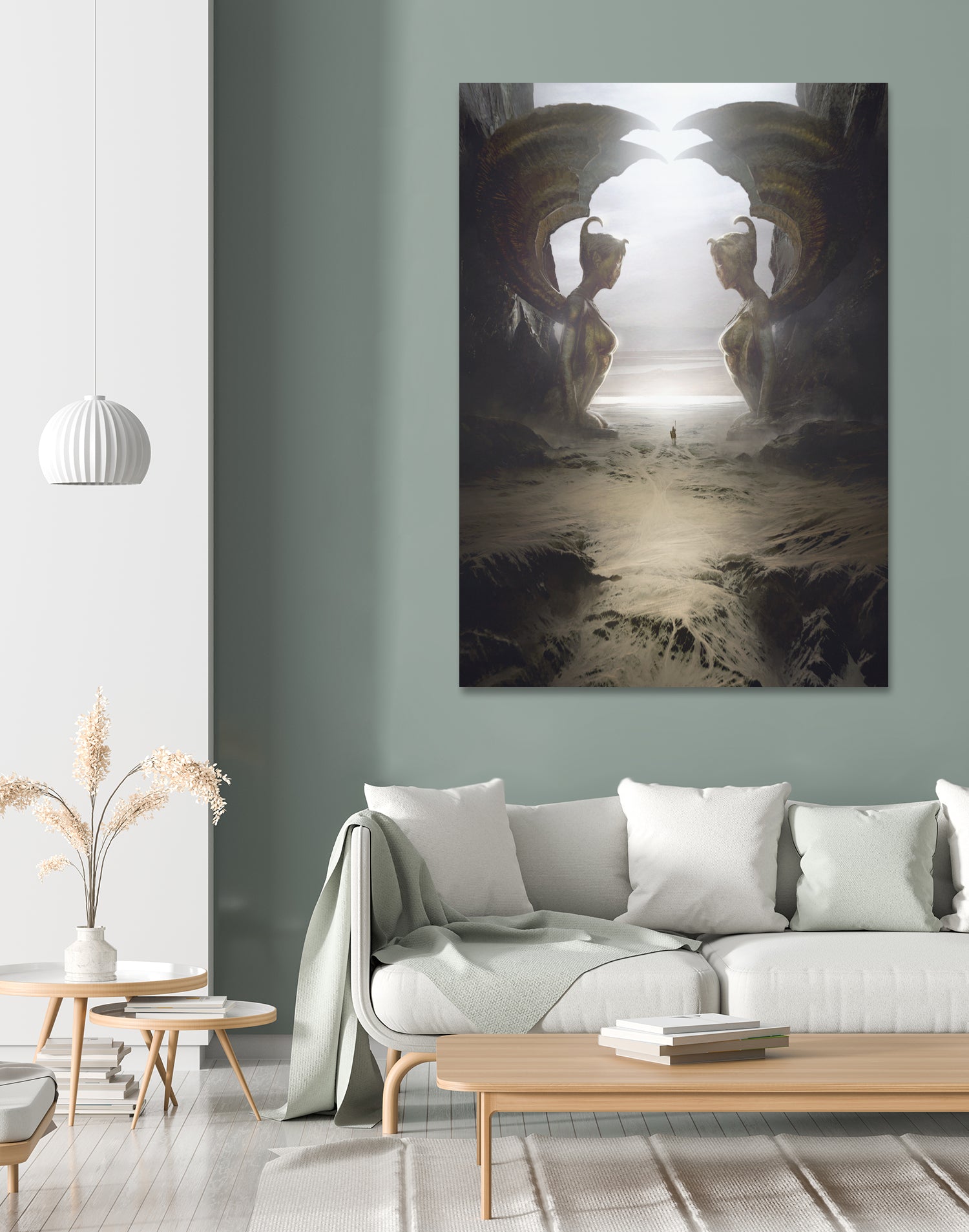 The two sphinxes by Tierno Beauregard on GIANT ART - brown mixed media