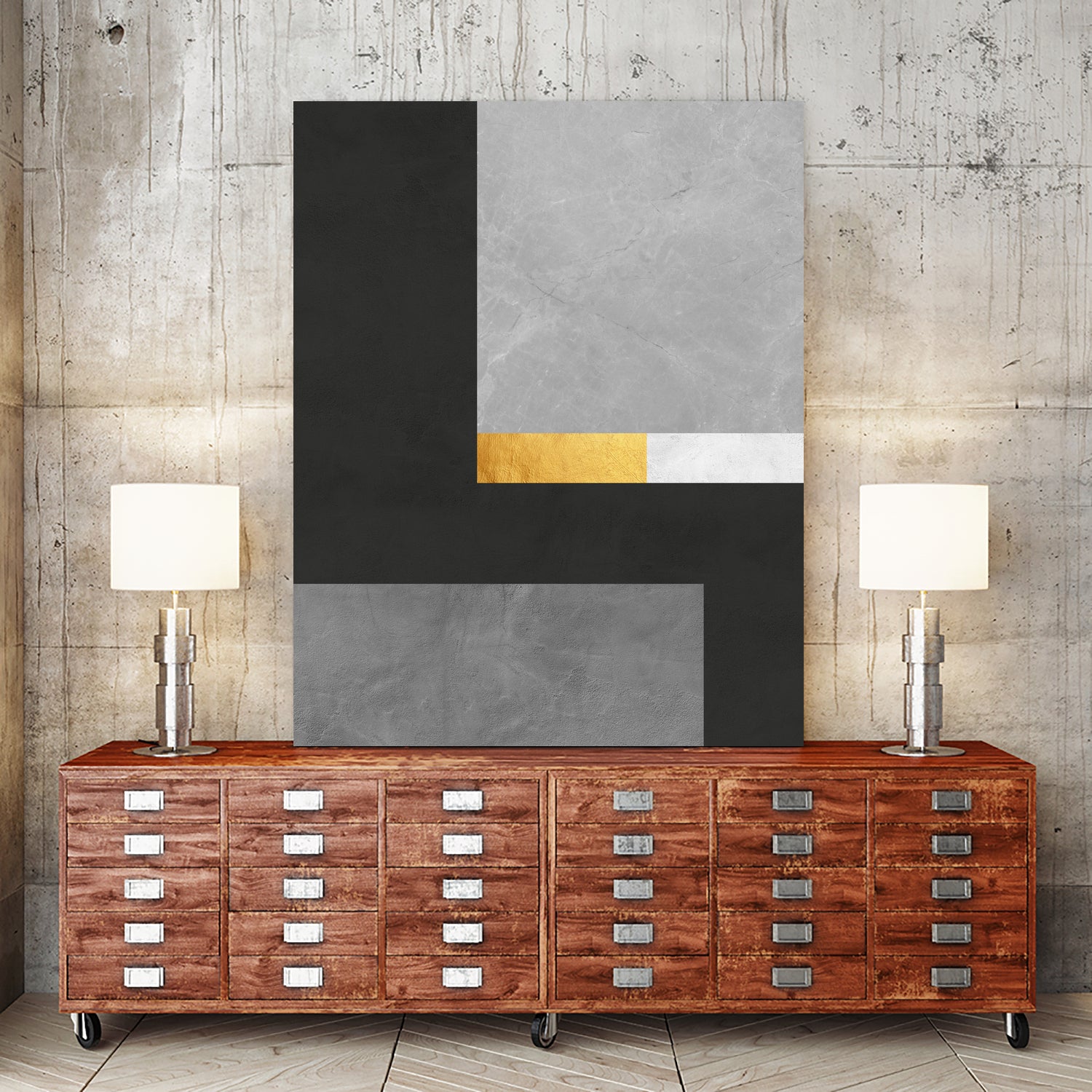 Concrete geometry 08 by Vitor Costa on GIANT ART - gray digital painting