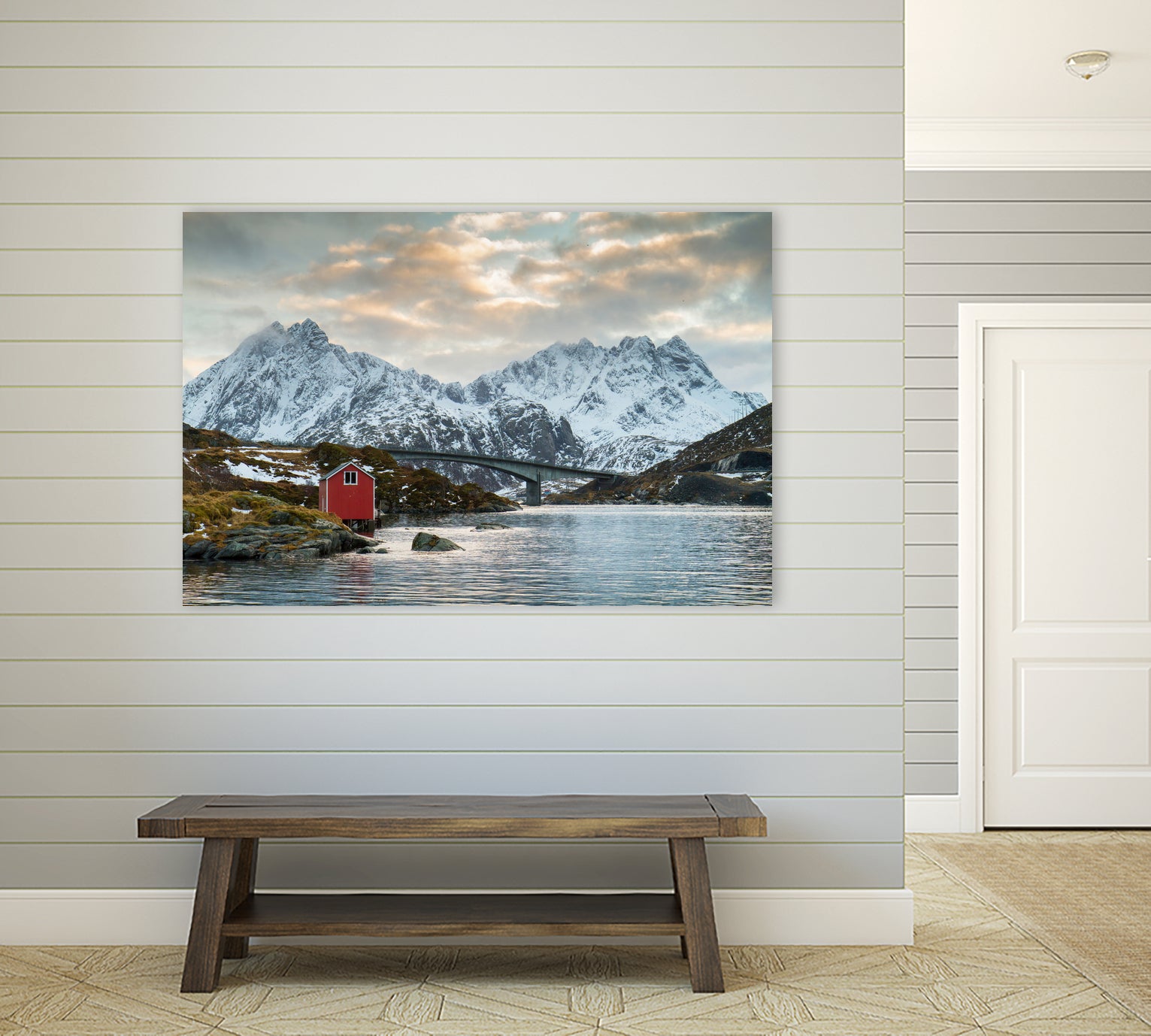 Lofoten Winter by Dominika Aniola on GIANT ART - blue photo illustration