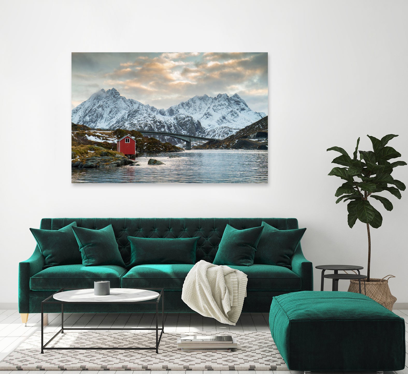 Lofoten Winter by Dominika Aniola on GIANT ART - blue photo illustration