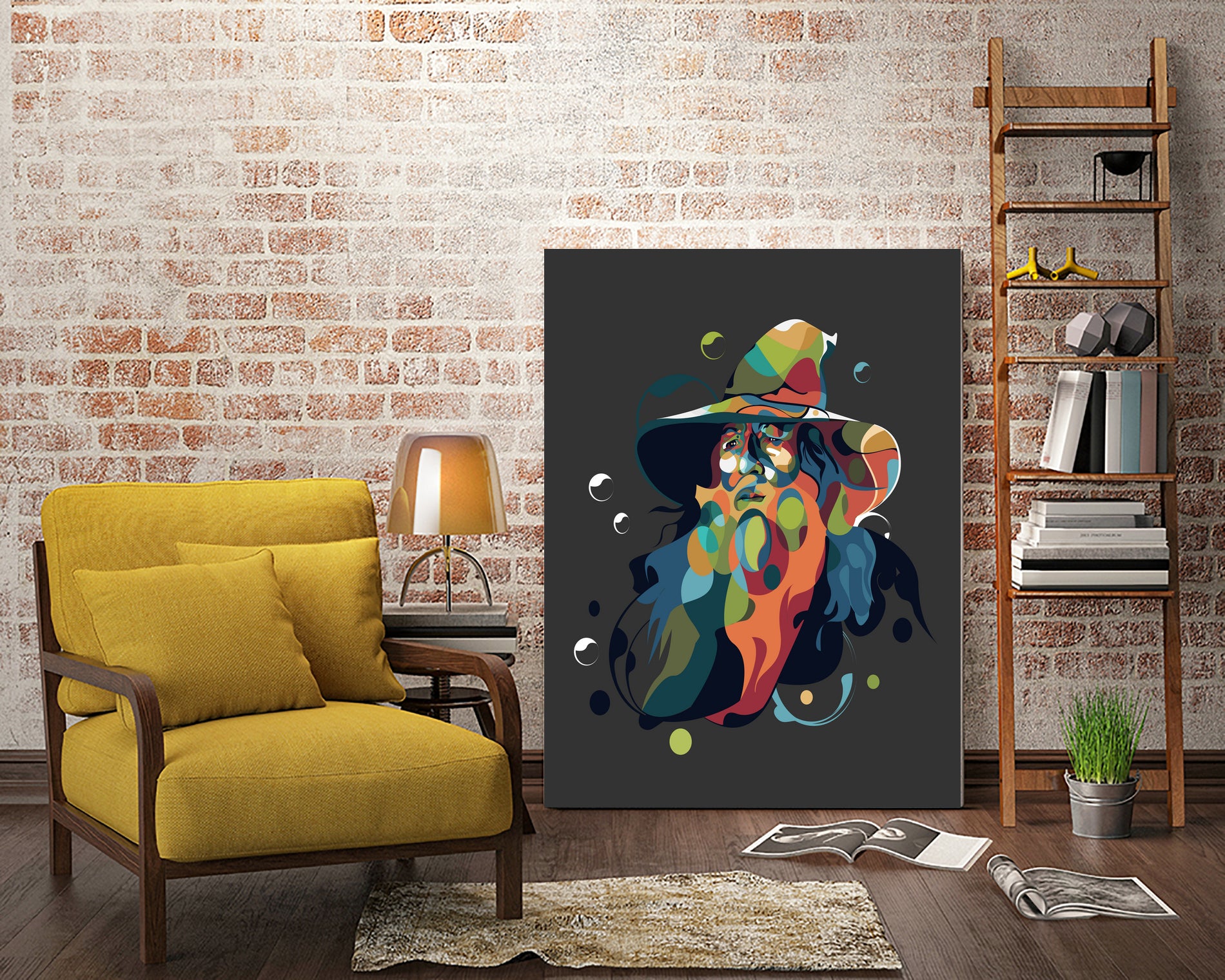 Gandalf pop art by arsyad - on GIANT ART - orange character design