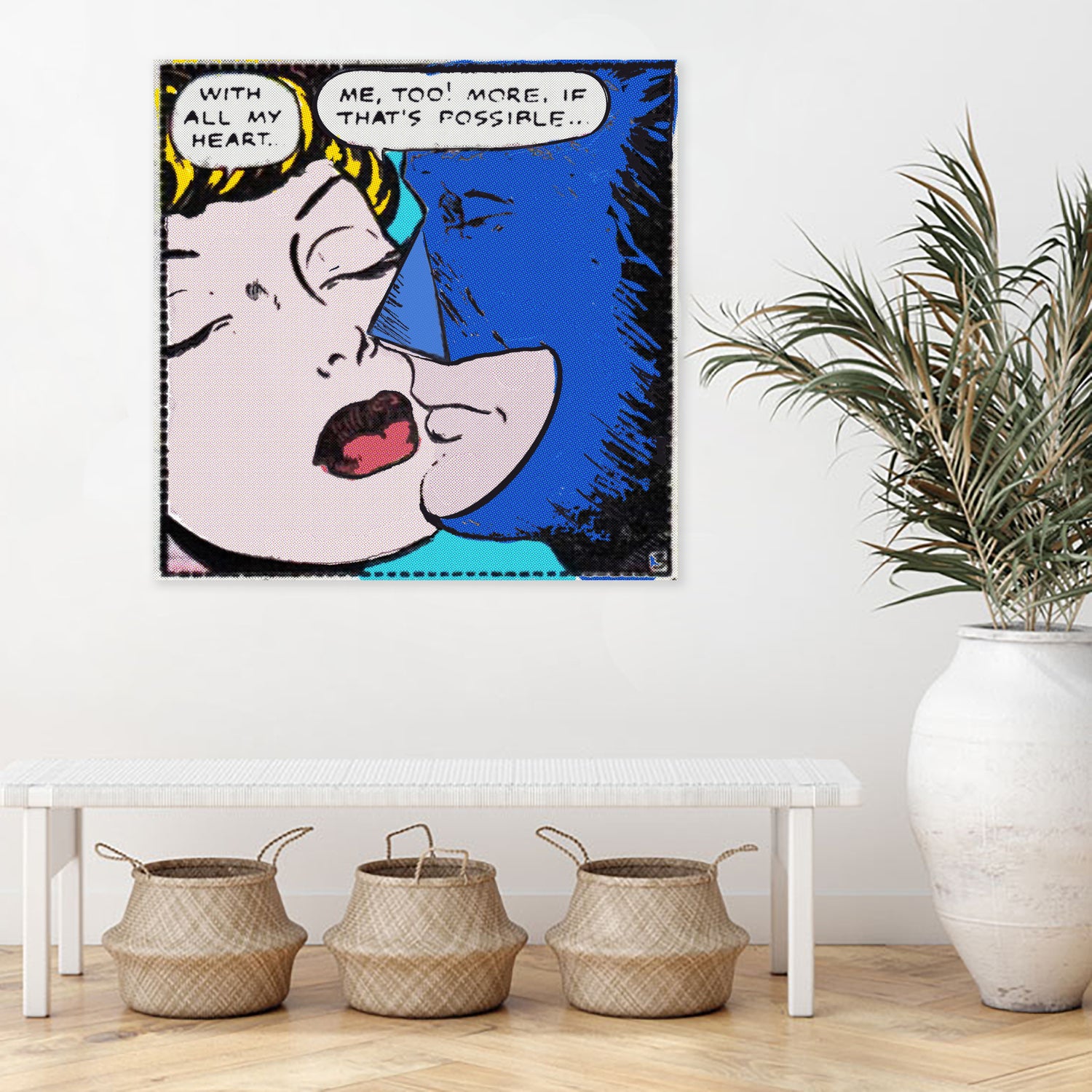 Super Hero Romance by TULIO ALMEIDA on GIANT ART - blue digital drawing