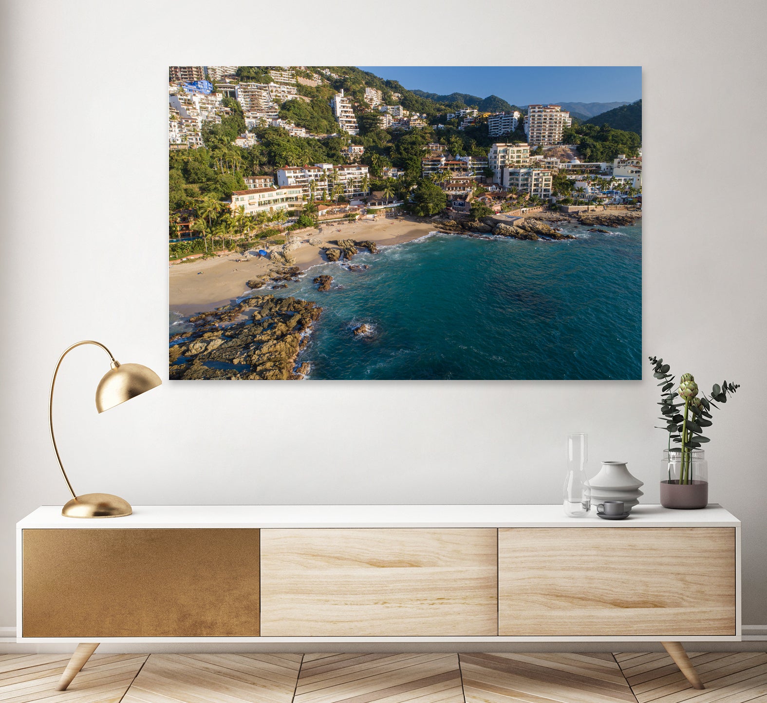 Puerto Vallarta - Conchas Chinas Beaches by Reid Harrison on GIANT ART - blue photo illustration