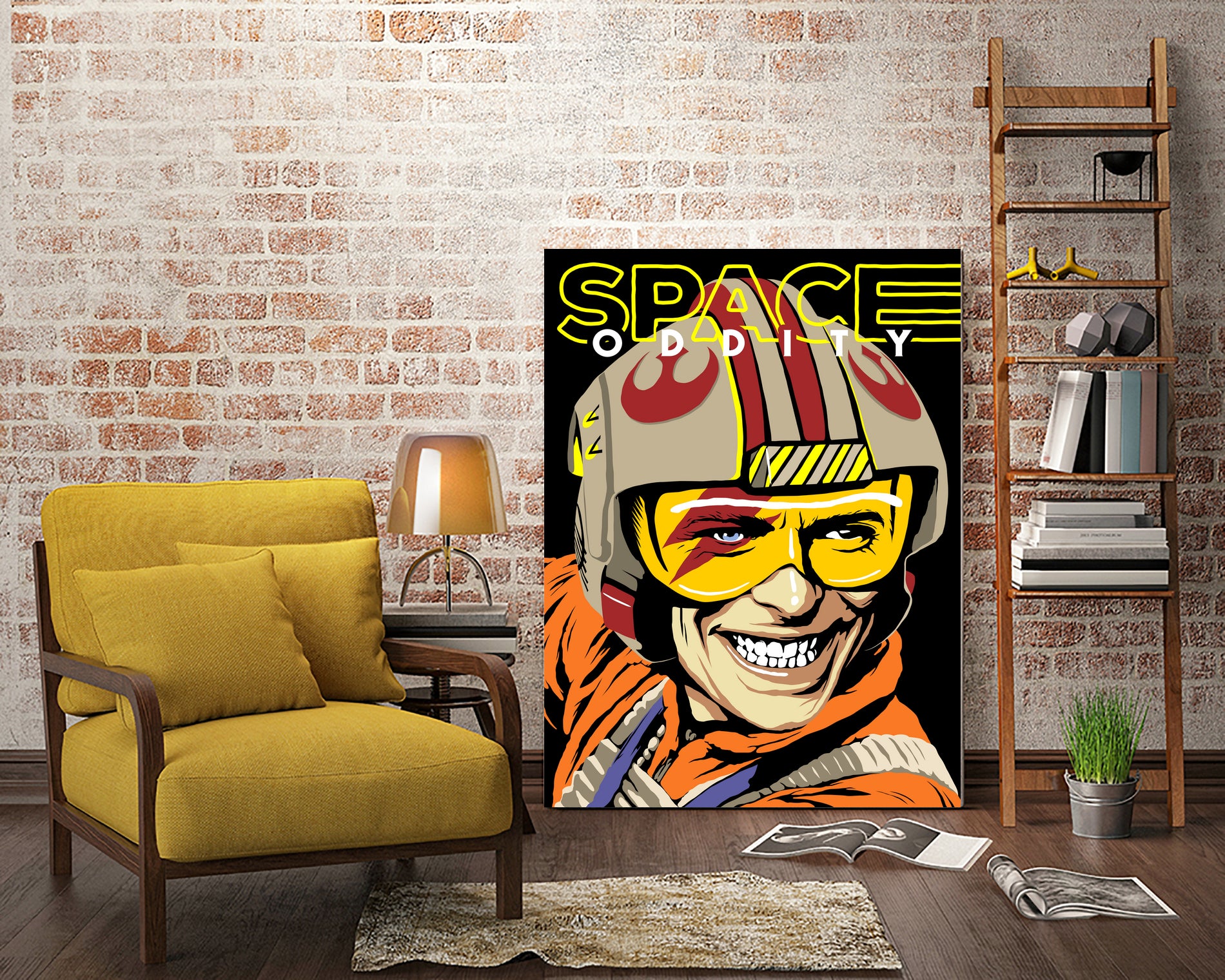 Space Oddity by Bily Mariano da Luz on GIANT ART - orange digital drawing