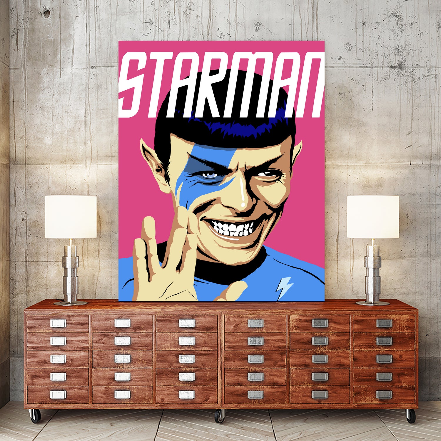 Starman by Bily Mariano da Luz on GIANT ART - pink digital painting