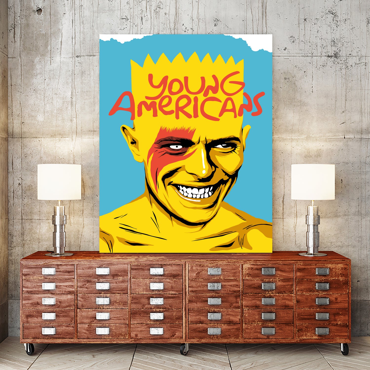 Young Americans by Bily Mariano da Luz on GIANT ART - blue digital drawing