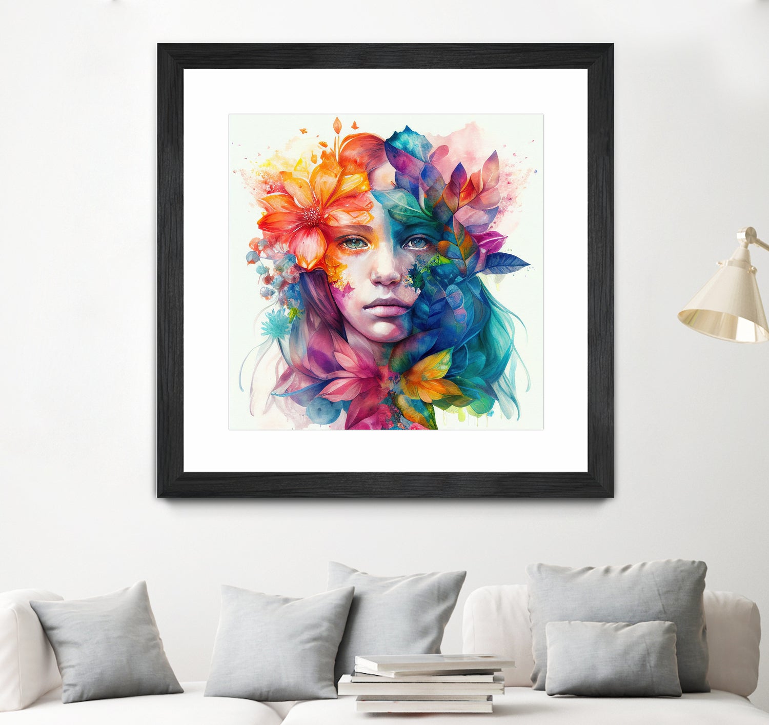 Watercolor Tropical Woman #8 by Isabel Cerdá Muñoz on GIANT ART - blue digital painting
