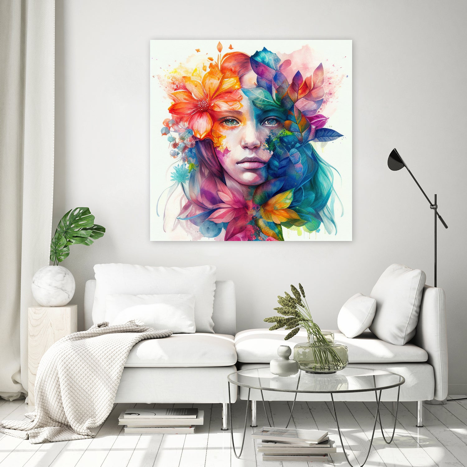 Watercolor Tropical Woman #8 by Isabel Cerdá Muñoz on GIANT ART - blue digital painting