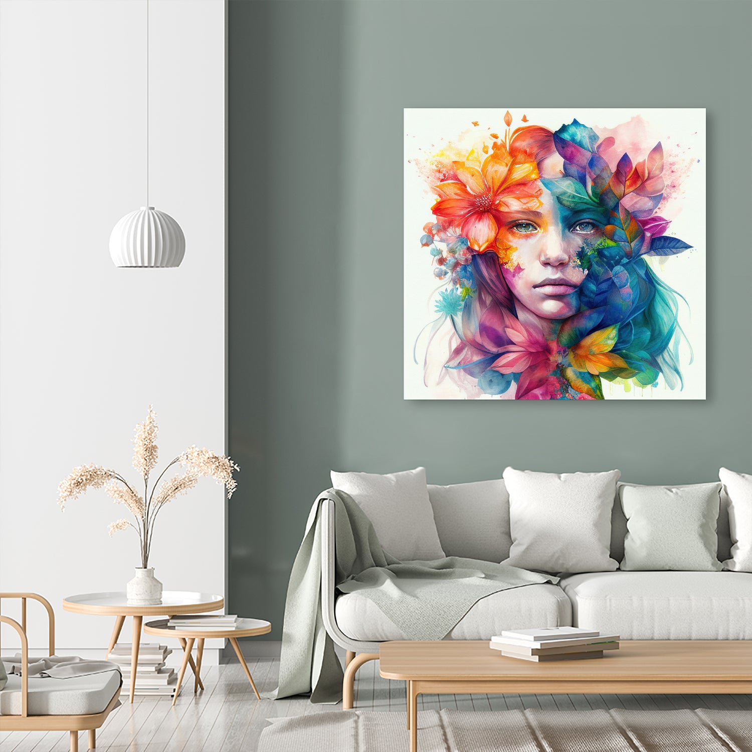 Watercolor Tropical Woman #8 by Isabel Cerdá Muñoz on GIANT ART - blue digital painting