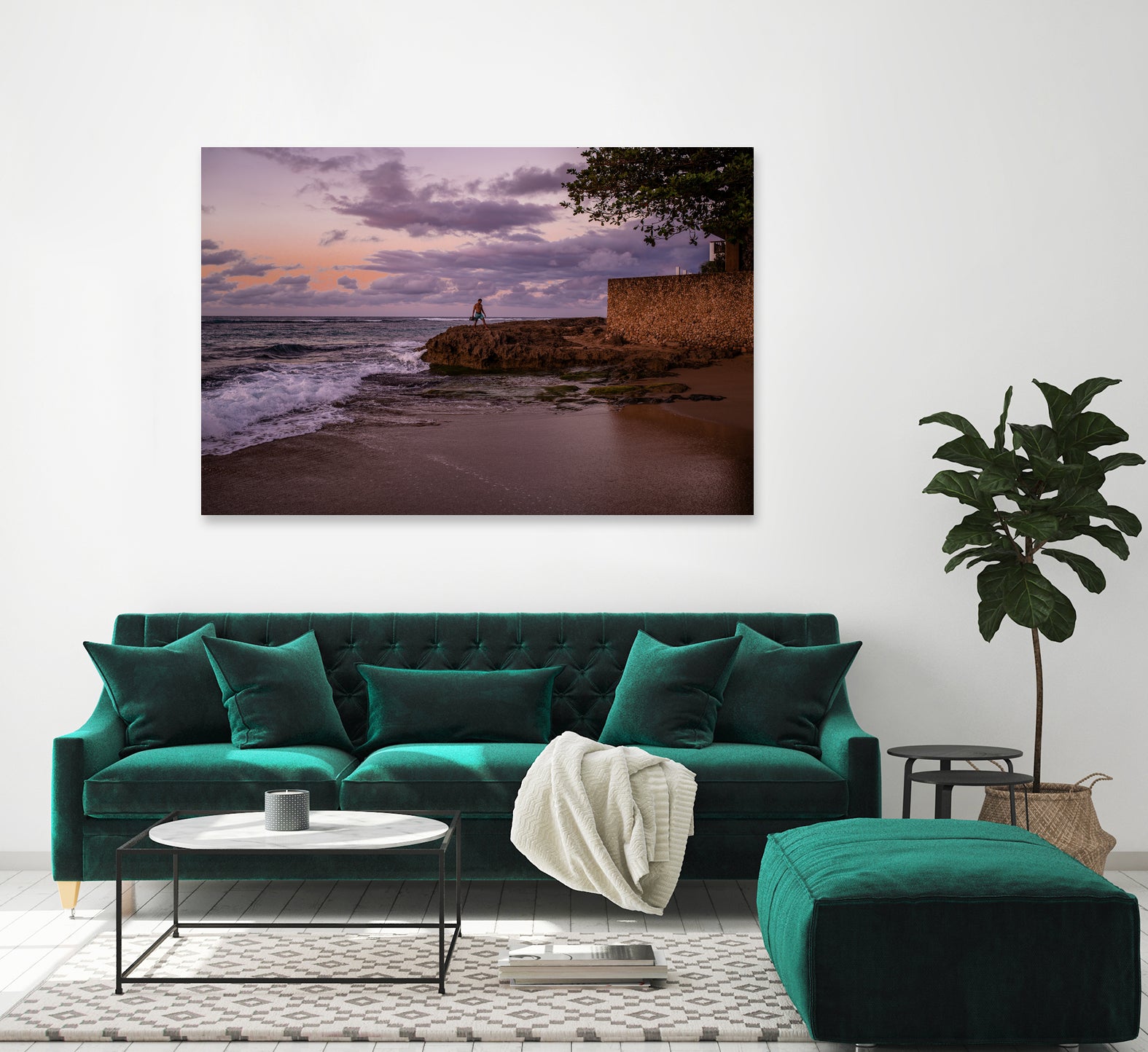 Puerto Rico Blue Hour by Reid Harrison on GIANT ART - fuchsia photo manipulation