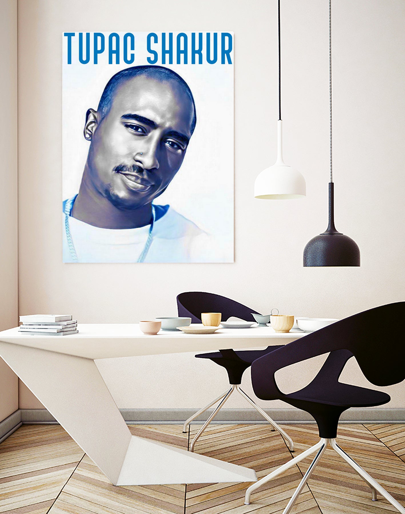 Tupac Shakur by Sergej Midas on GIANT ART - white digital drawing