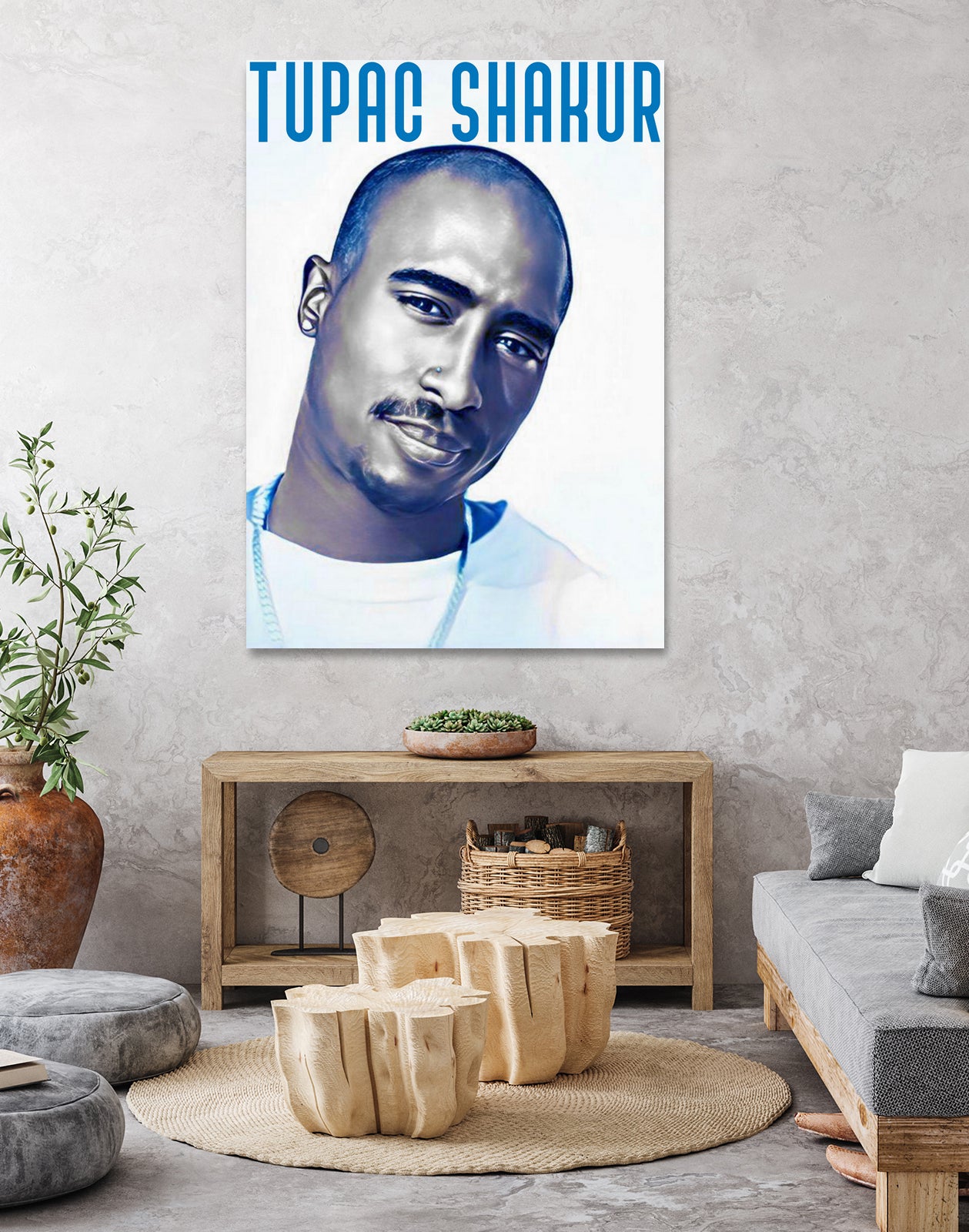 Tupac Shakur by Sergej Midas on GIANT ART - white digital drawing