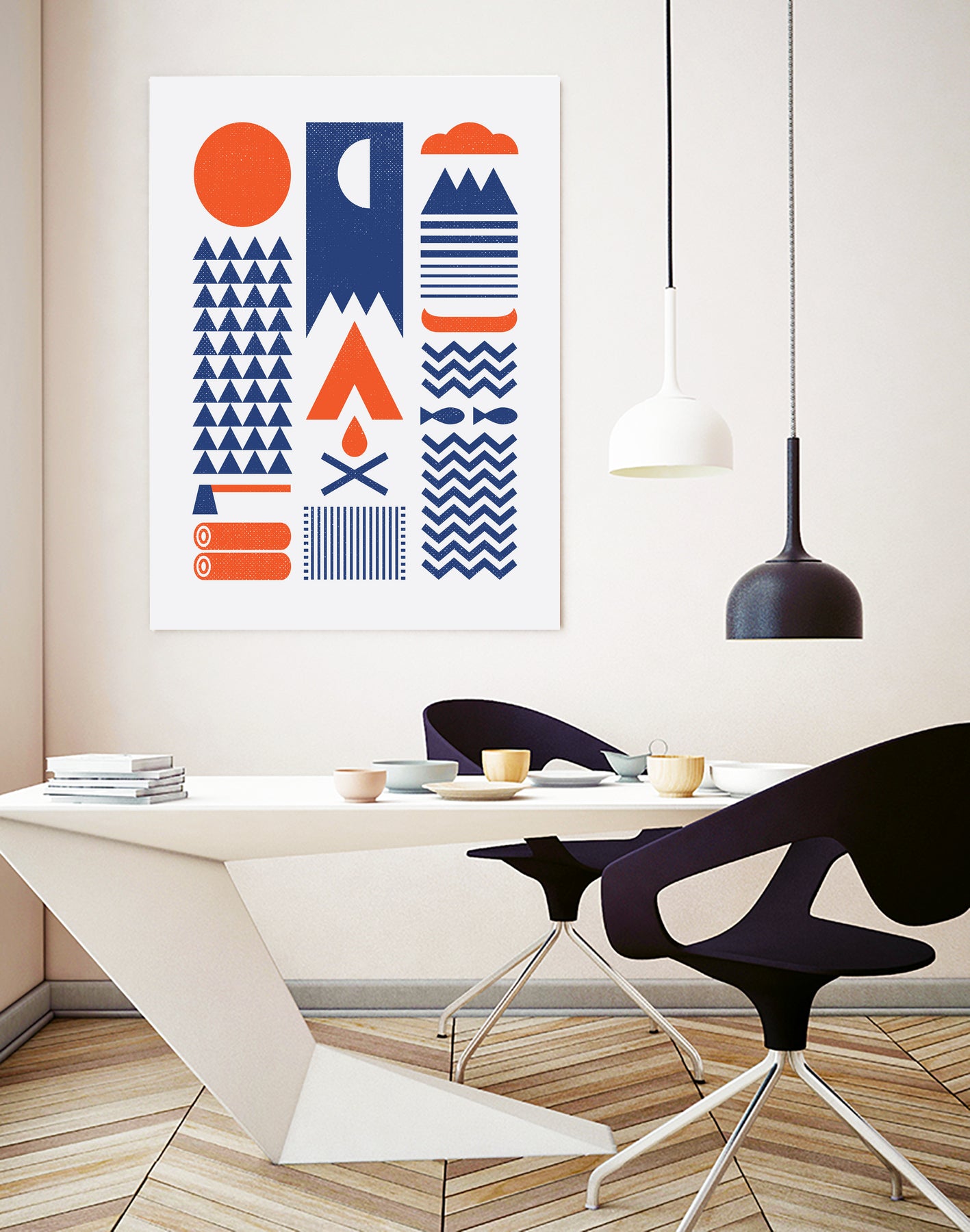 Simplify by Rick Crane on GIANT ART - blue vector illustration