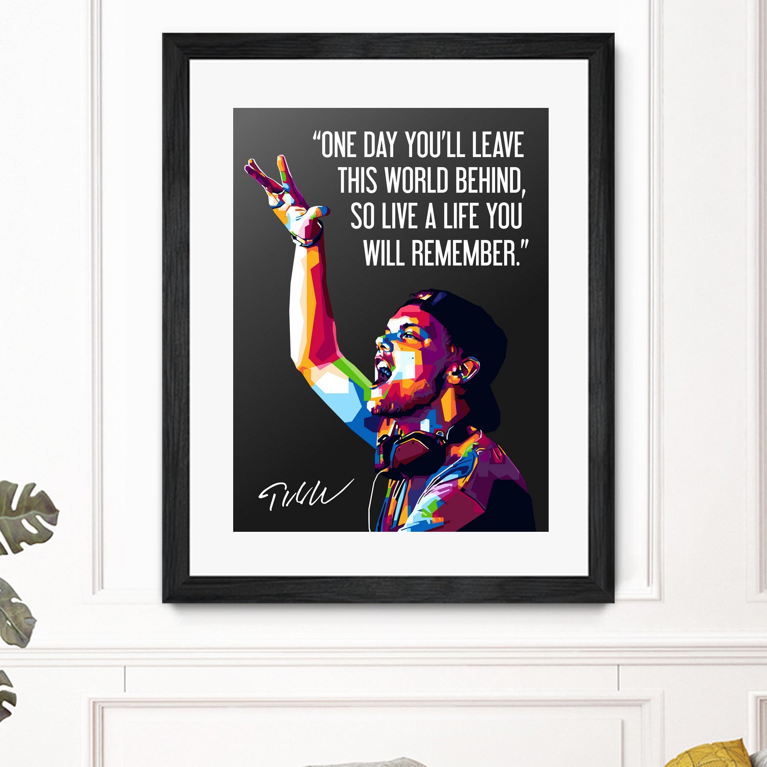Avicii Quotes by Muamar Kadhafi on GIANT ART - black digital drawing