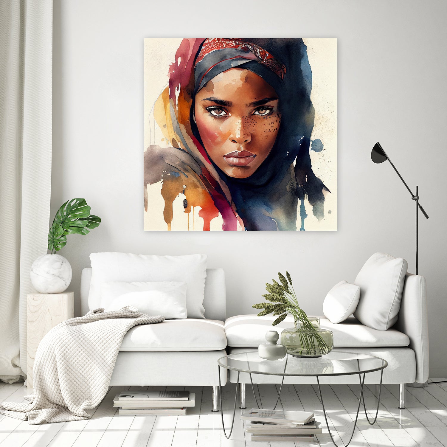 Watercolor Tuareg Woman #7 by Isabel Cerdá Muñoz on GIANT ART - brown digital painting