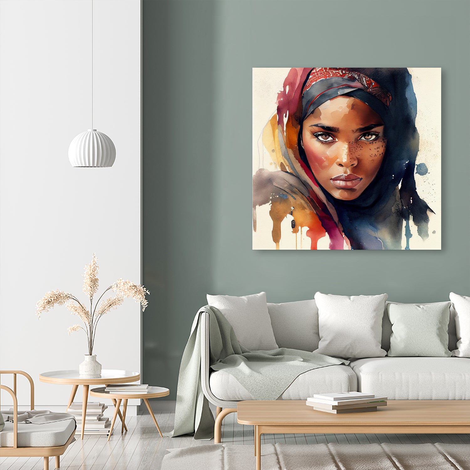 Watercolor Tuareg Woman #7 by Isabel Cerdá Muñoz on GIANT ART - brown digital painting