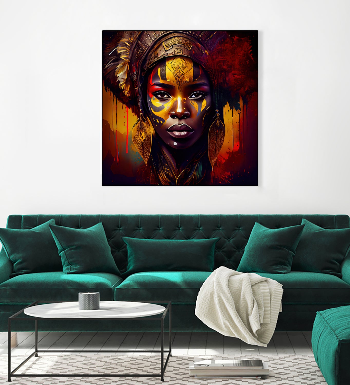 Powerful African Warrior Woman #1 by Isabel Cerdá Muñoz on GIANT ART - brown digital painting