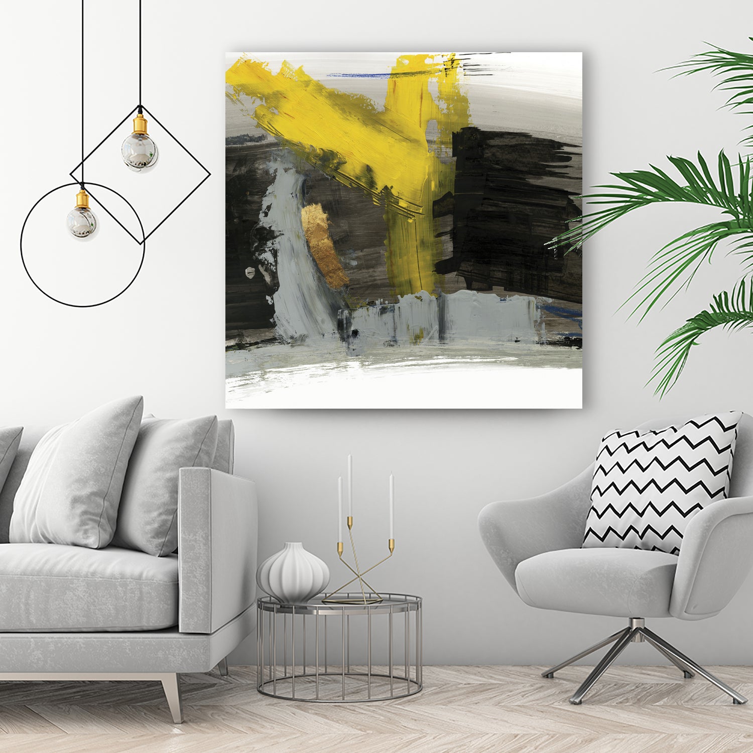 Hive I by Pi Studio on GIANT ART - yellow mixed media