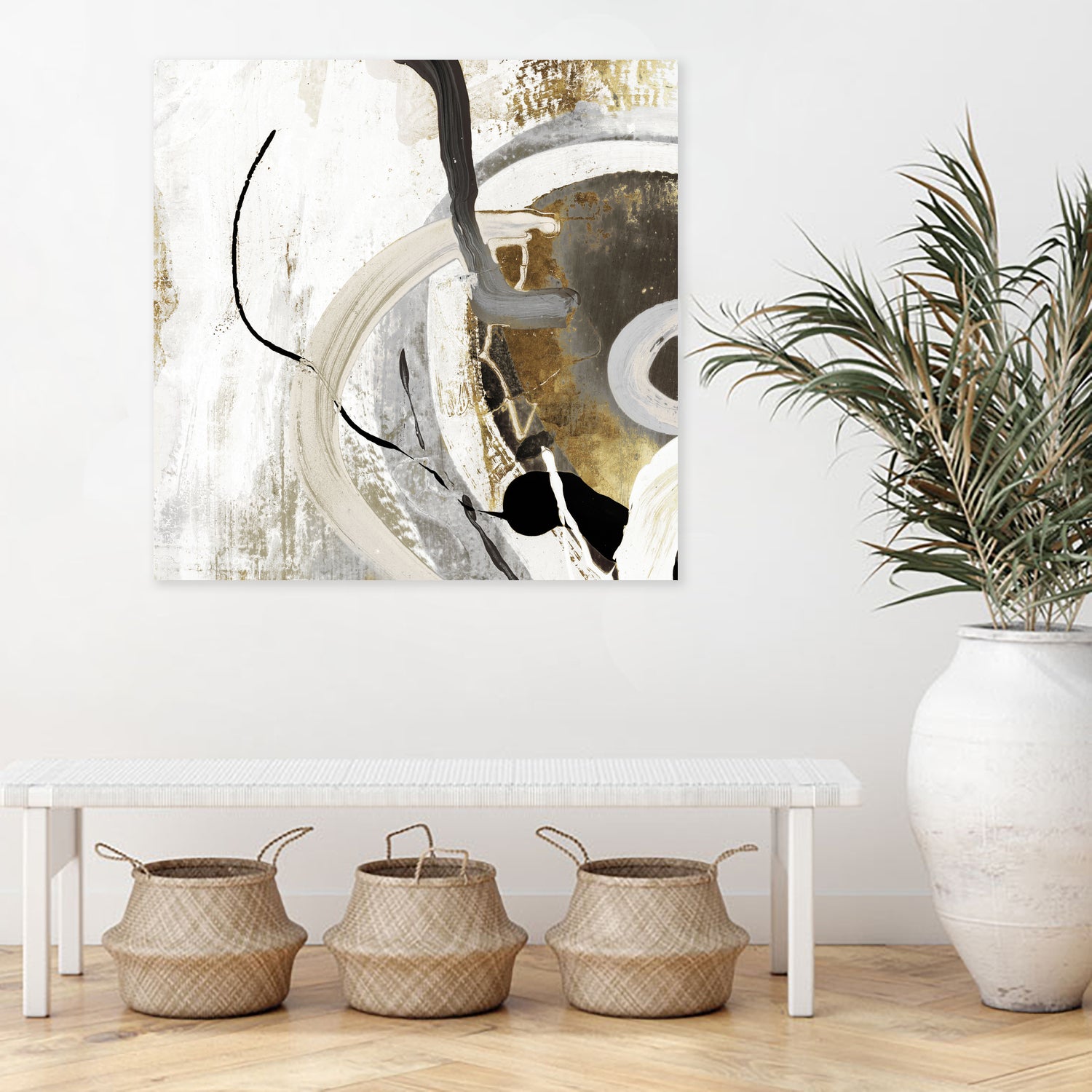 Teal - Tangled II Teal version by Pi Studio on GIANT ART - yellow mixed media