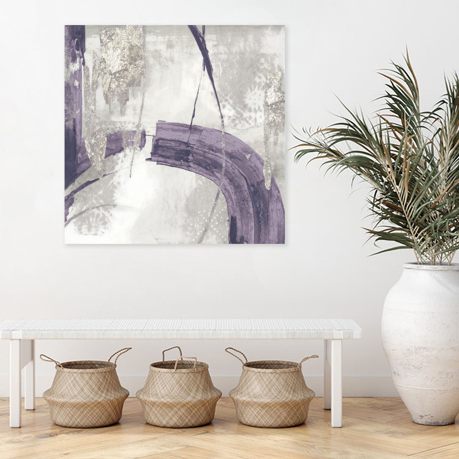 Black Ink I Lavender Version by Pi Studio on GIANT ART - fuchsia mixed media