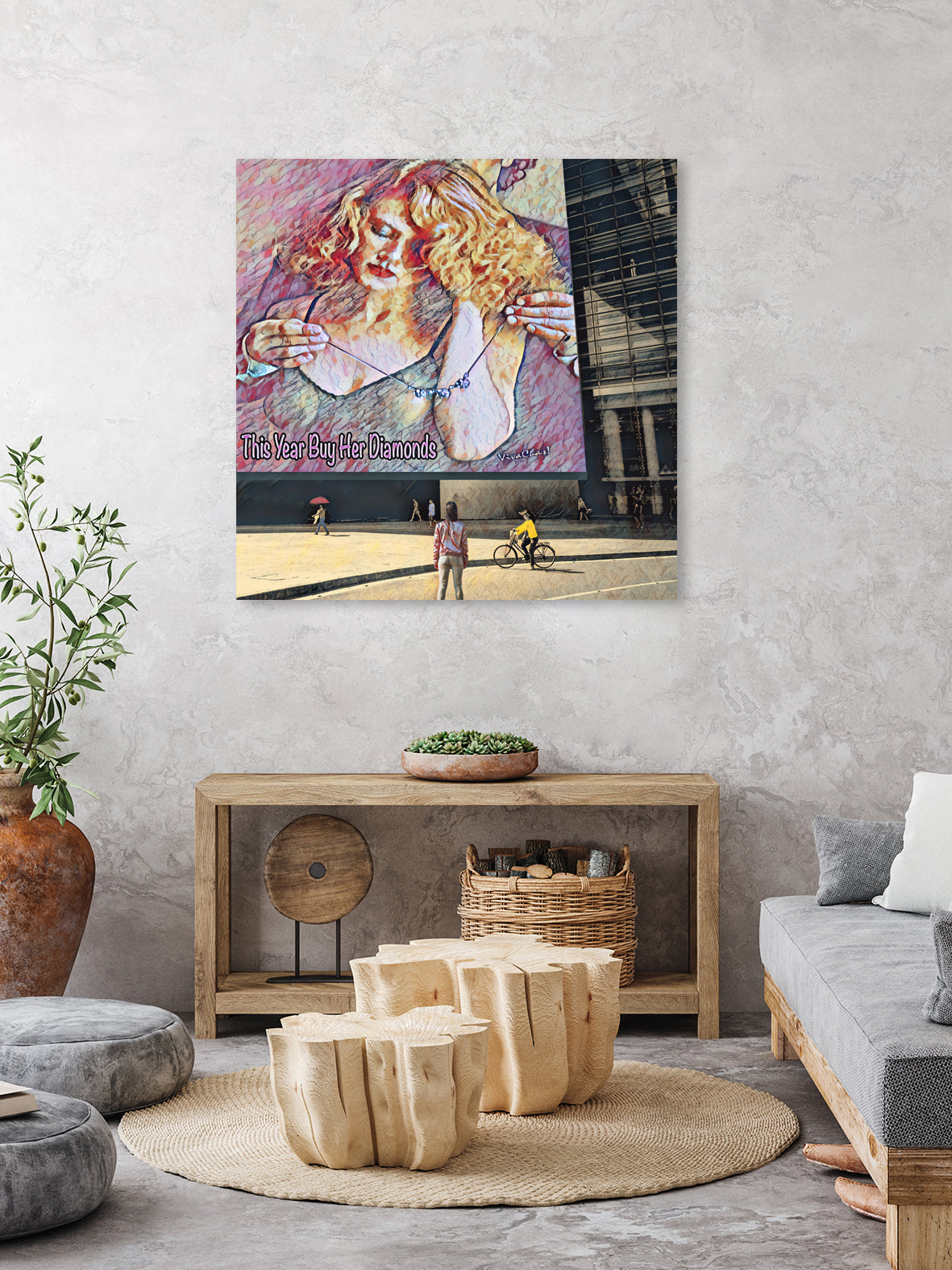 This Year Buy Her Diamonds by charles sinklier on GIANT ART - fuchsia digital painting