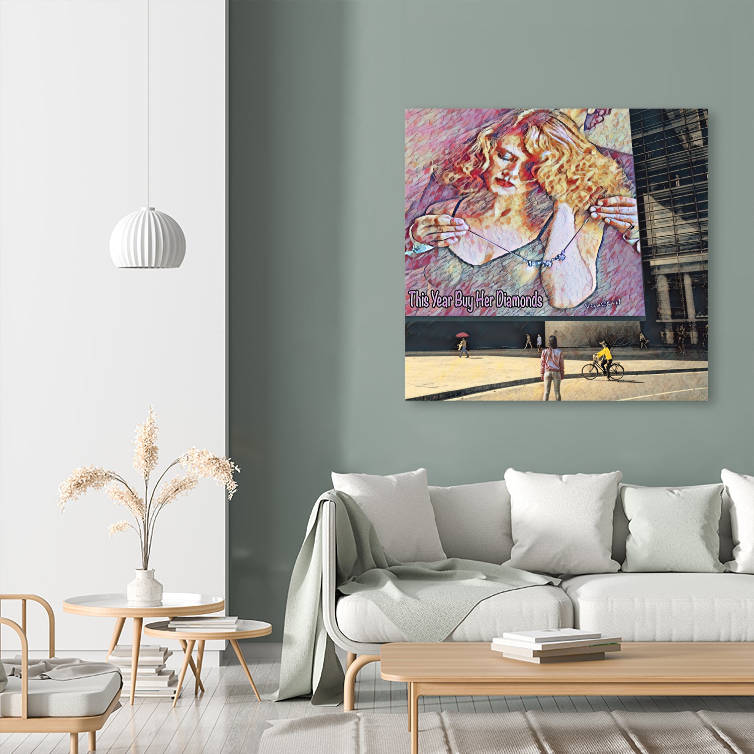 This Year Buy Her Diamonds by charles sinklier on GIANT ART - fuchsia digital painting