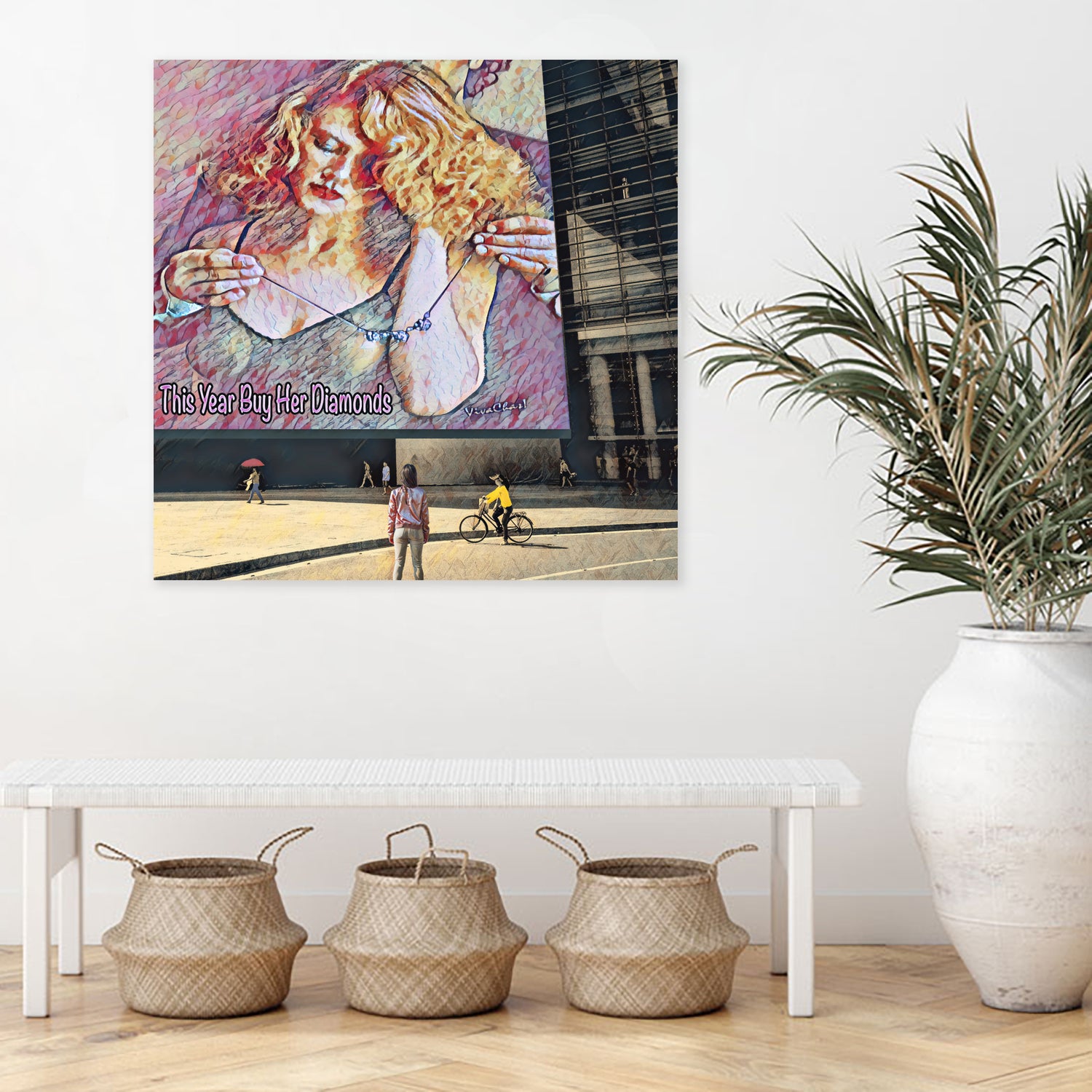 This Year Buy Her Diamonds by charles sinklier on GIANT ART - fuchsia digital painting