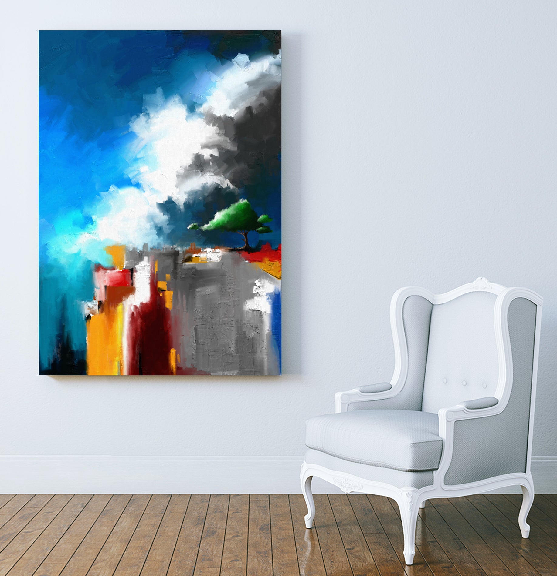 LonelyTree by Det Tidkun on GIANT ART - blue digital painting