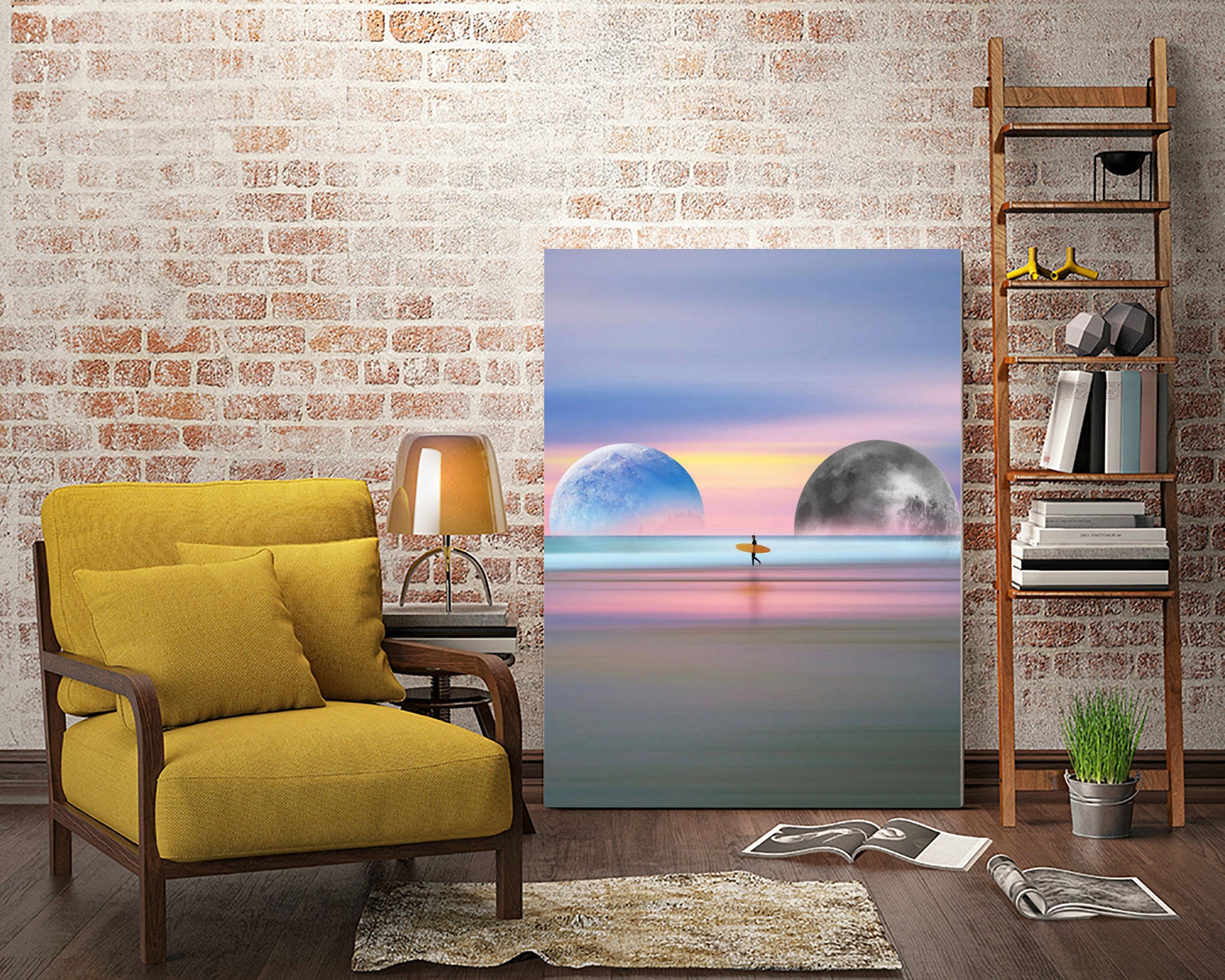 Surfer's Paradise by Lori Andrews on GIANT ART - white photo manipulation