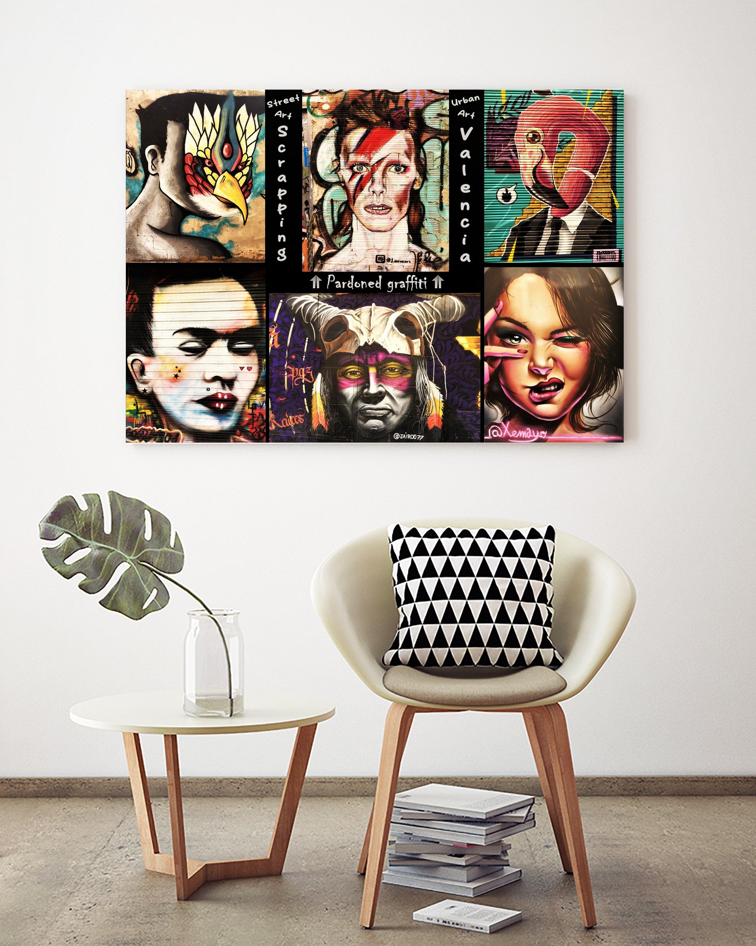 Street Art Scrapping VALENCIA "pardoned graffiti" by Bernat Sendra on GIANT ART - yellow photo illustration