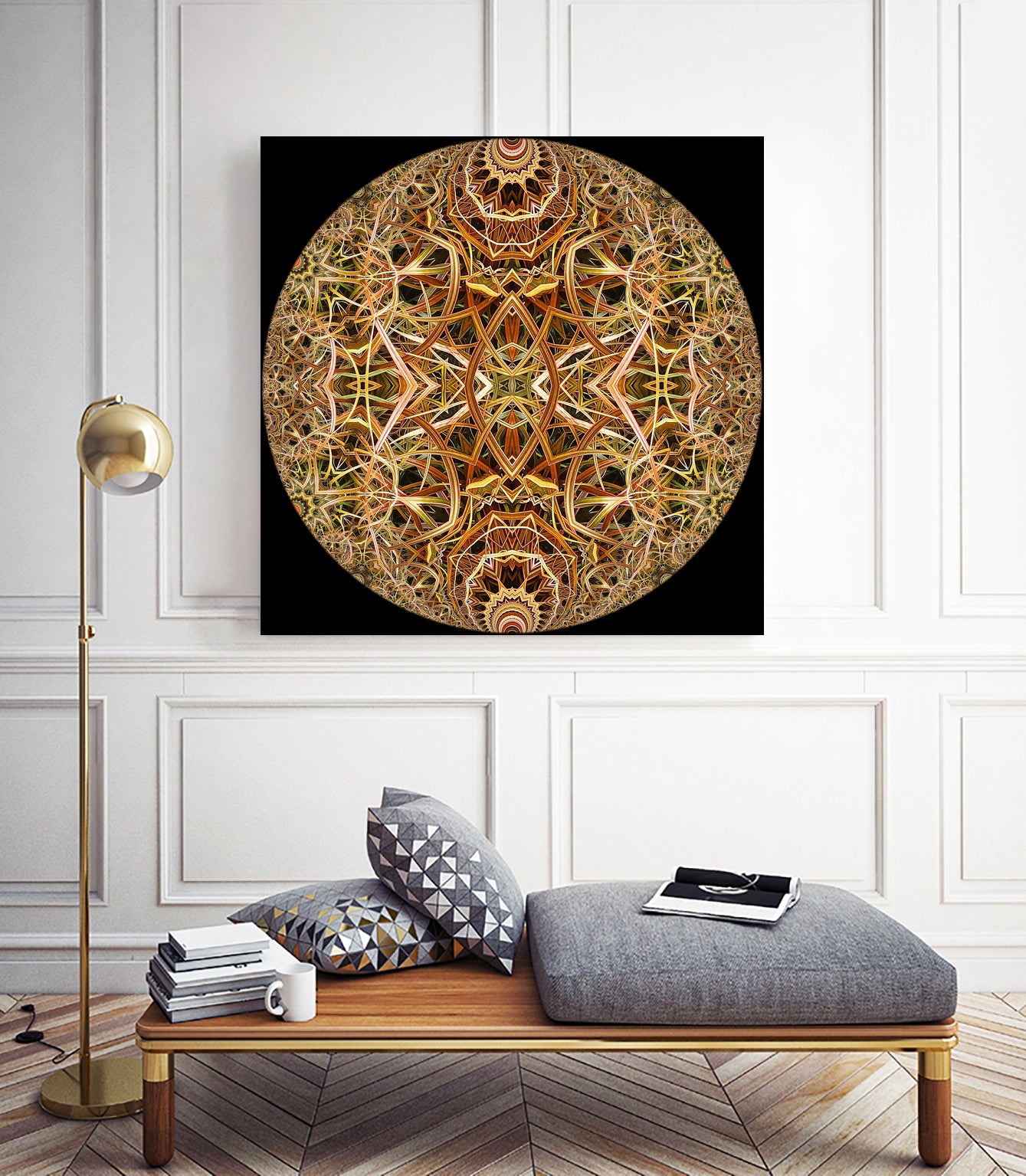 Red Grasses 3 Mandala by Digital Crafts on GIANT ART - brown photo illustration