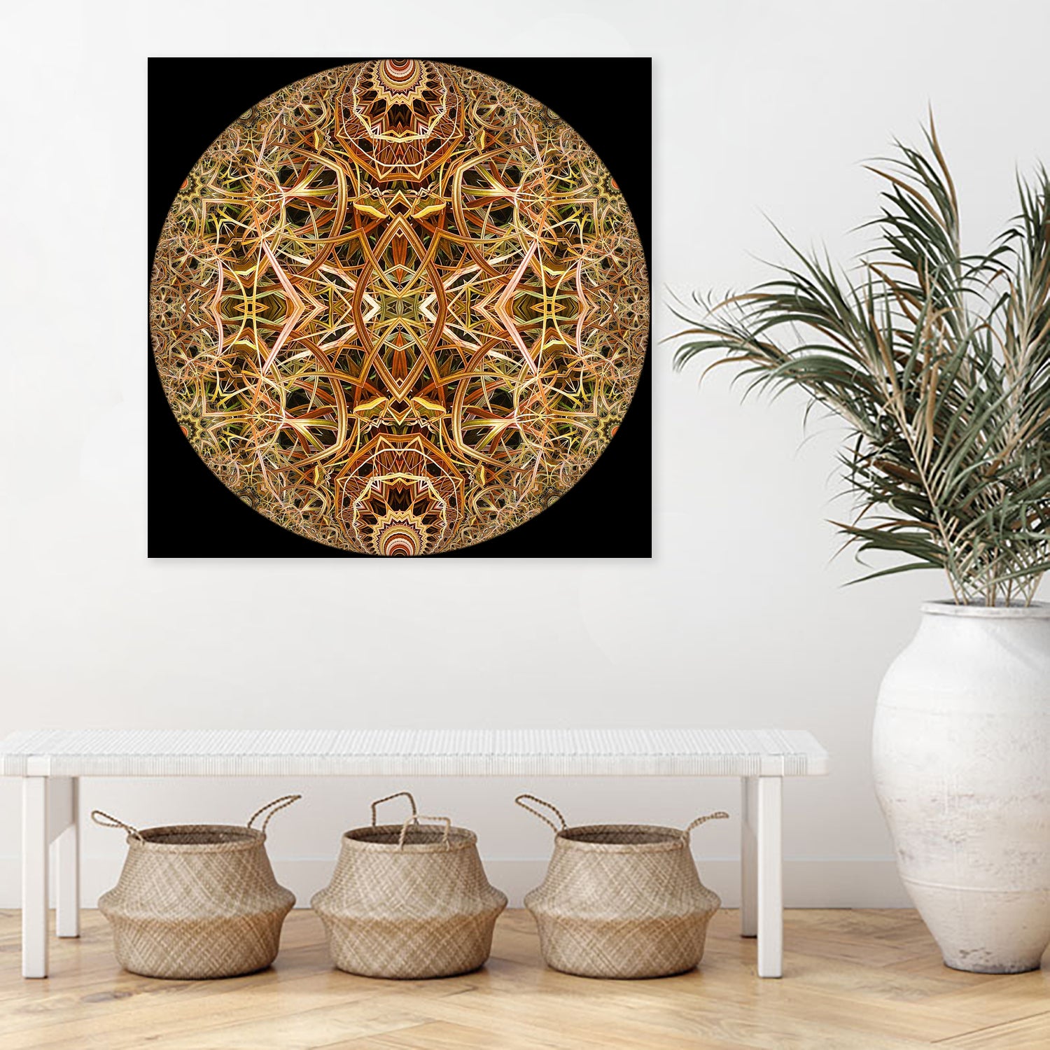 Red Grasses 3 Mandala by Digital Crafts on GIANT ART - brown photo illustration