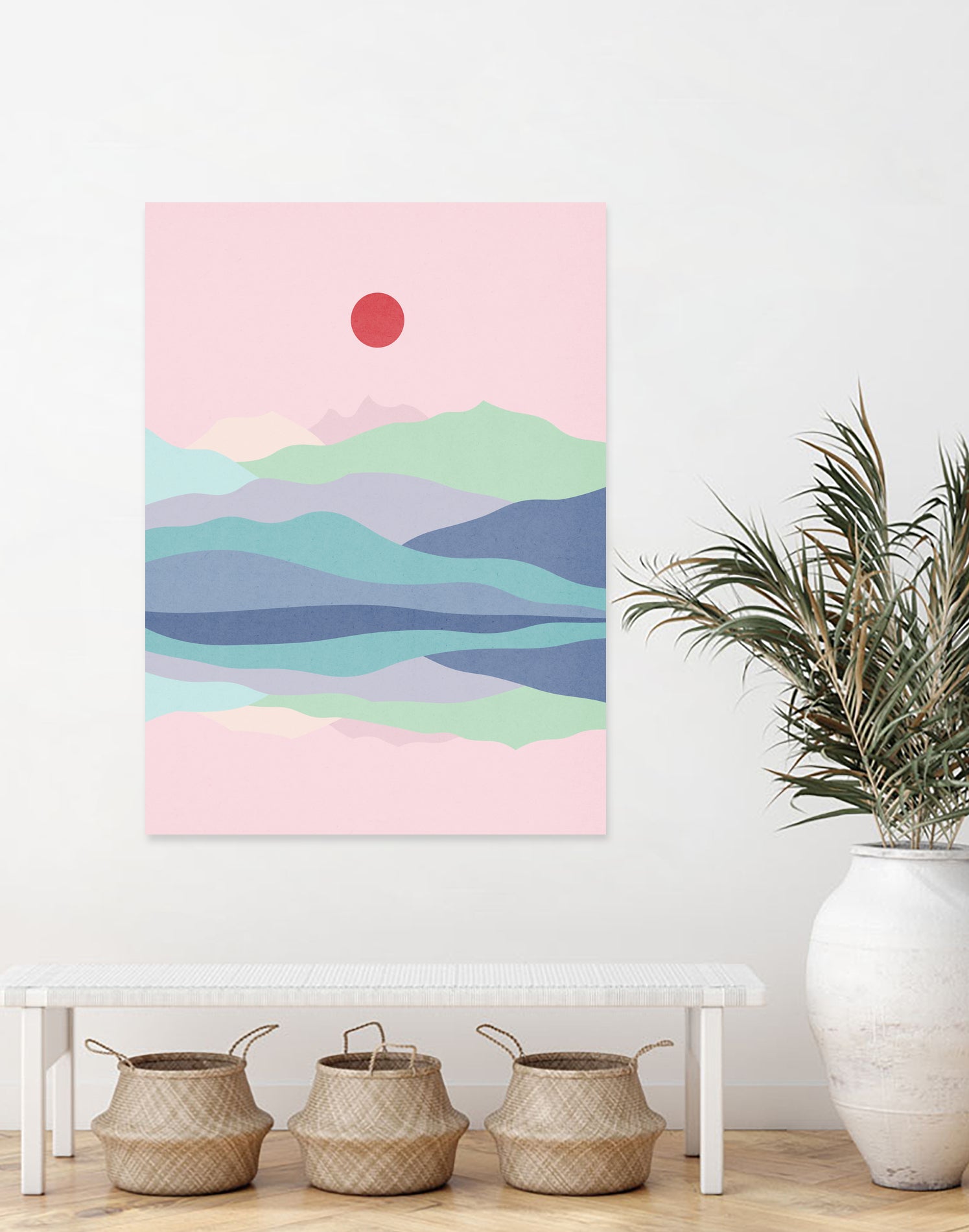 Watercolor landscape 3 by Vitor Costa on GIANT ART - blue digital painting