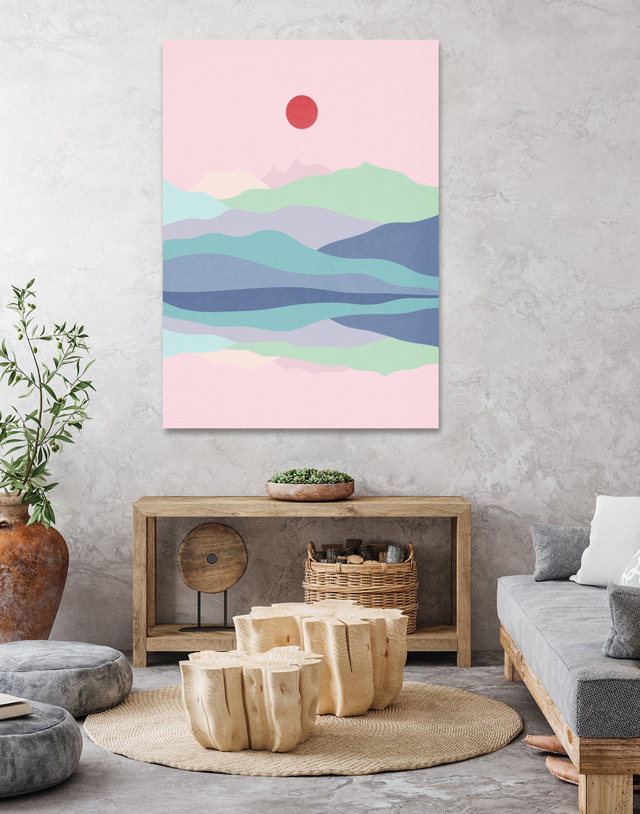 Watercolor landscape 3 by Vitor Costa on GIANT ART - blue digital painting